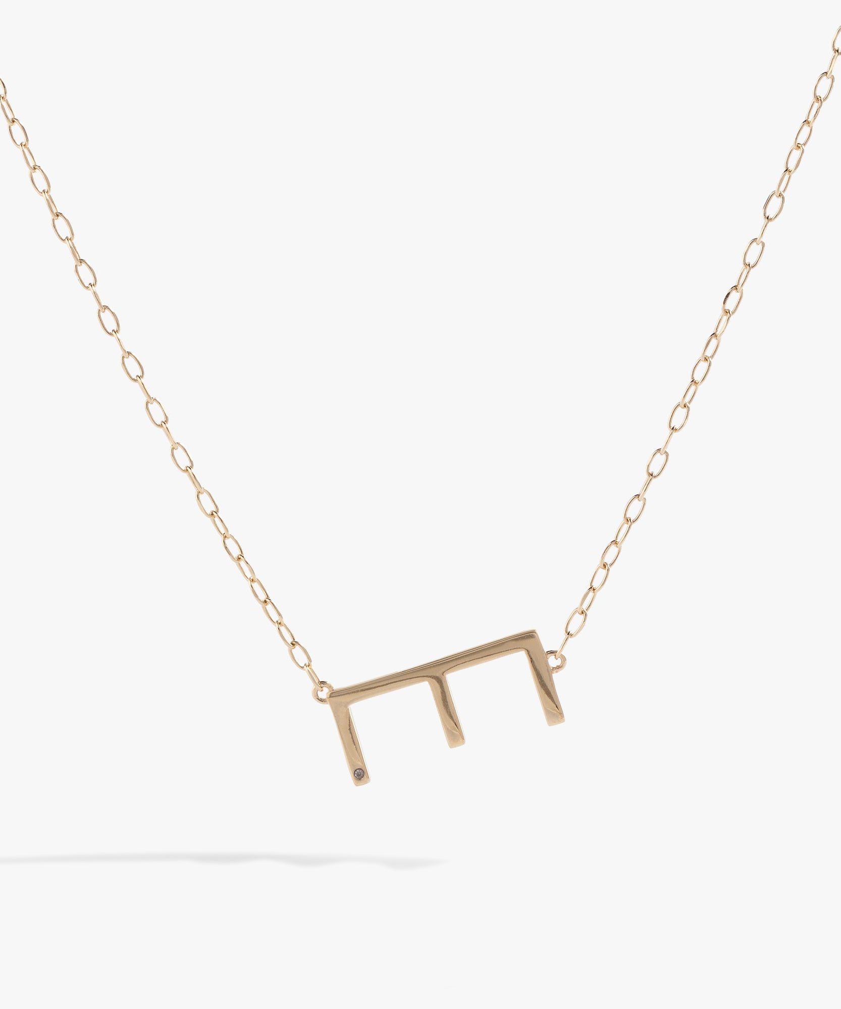 Initial E Precious Elongated Necklace