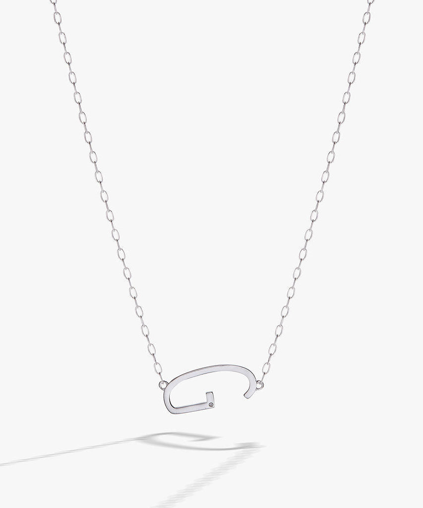 Initial G Precious Elongated Necklace