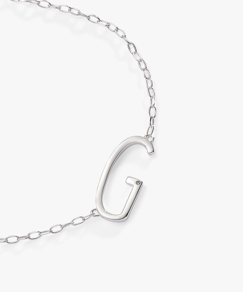 Initial G Precious Elongated Necklace