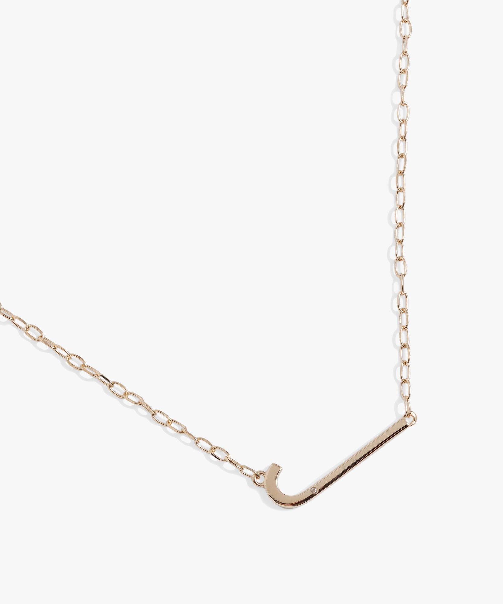 Initial J Precious Elongated Necklace