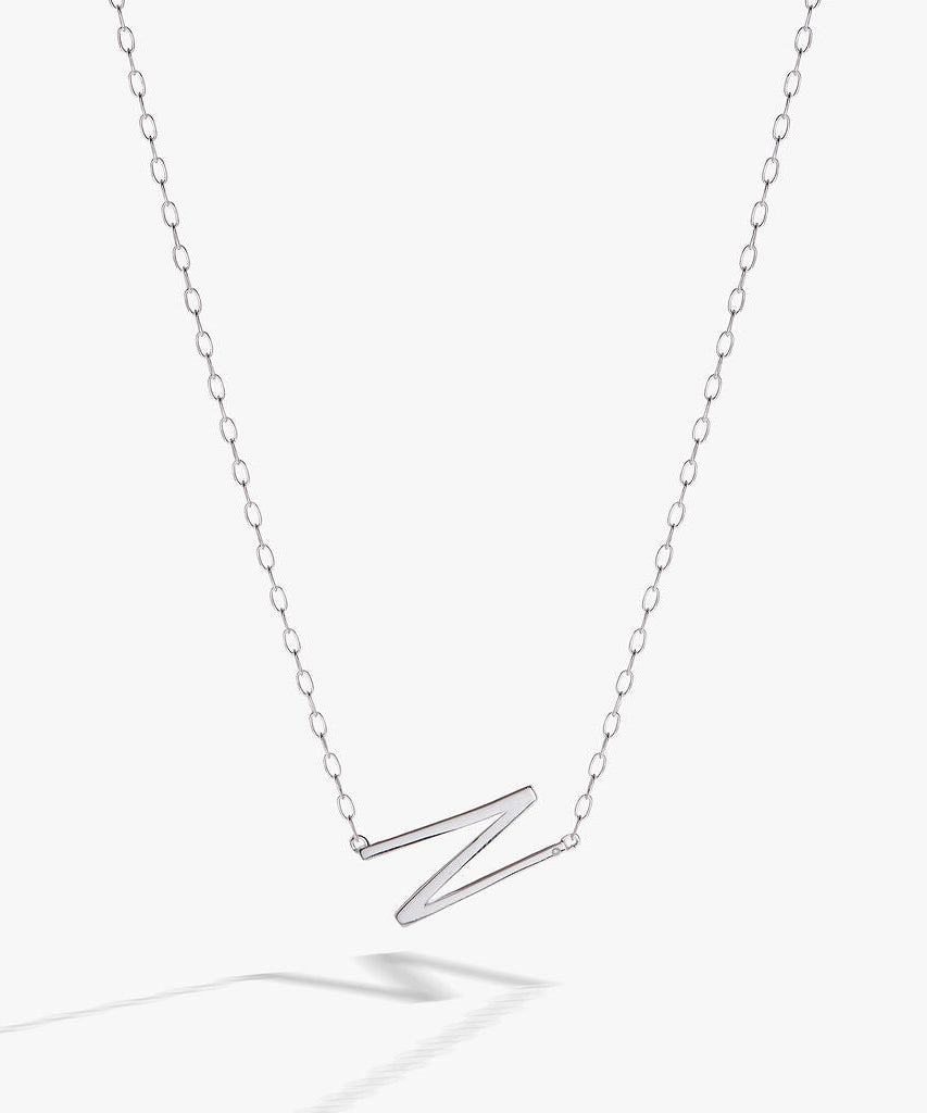 Initial N Precious Elongated Necklace