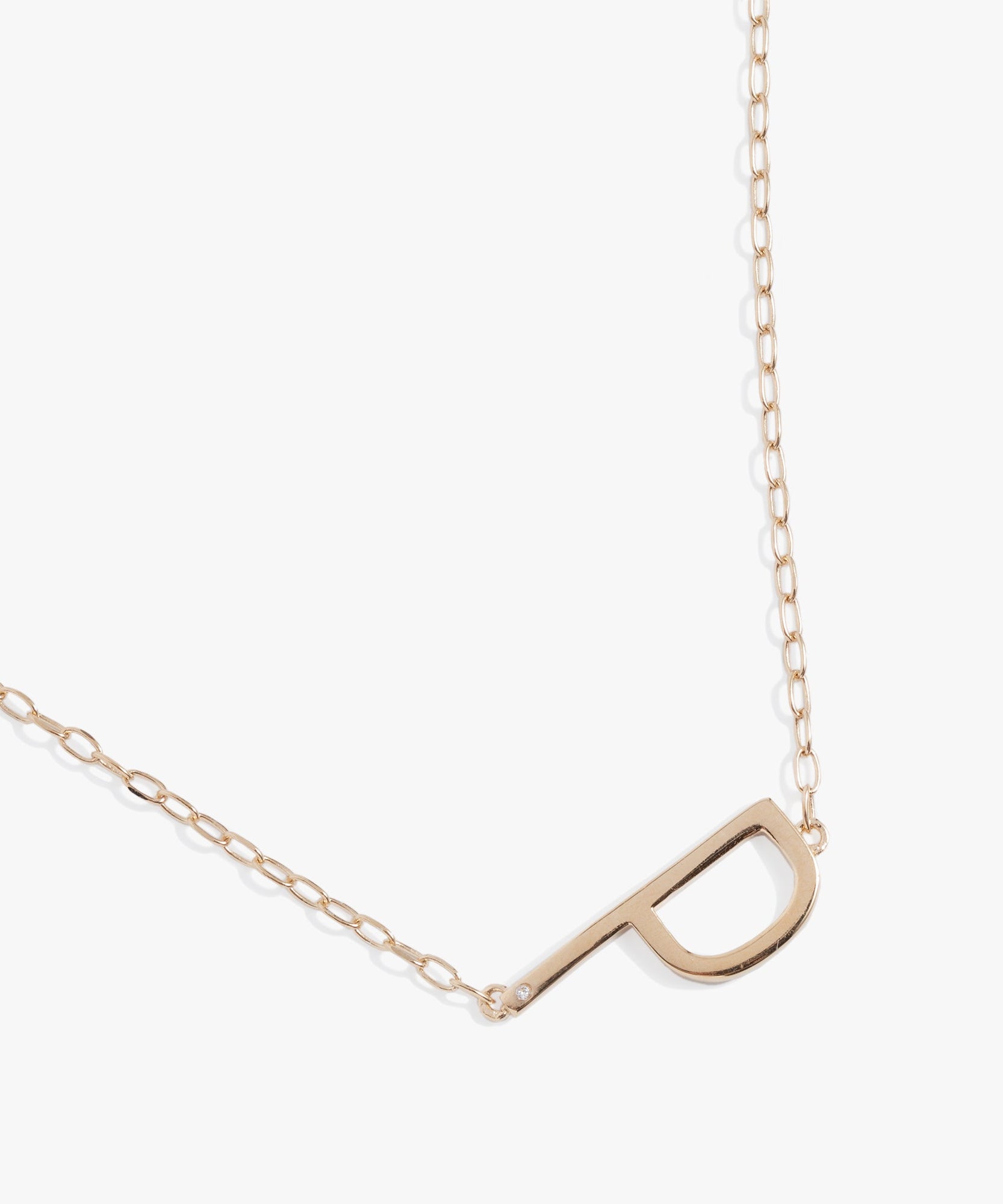 Initial P Precious Elongated Necklace