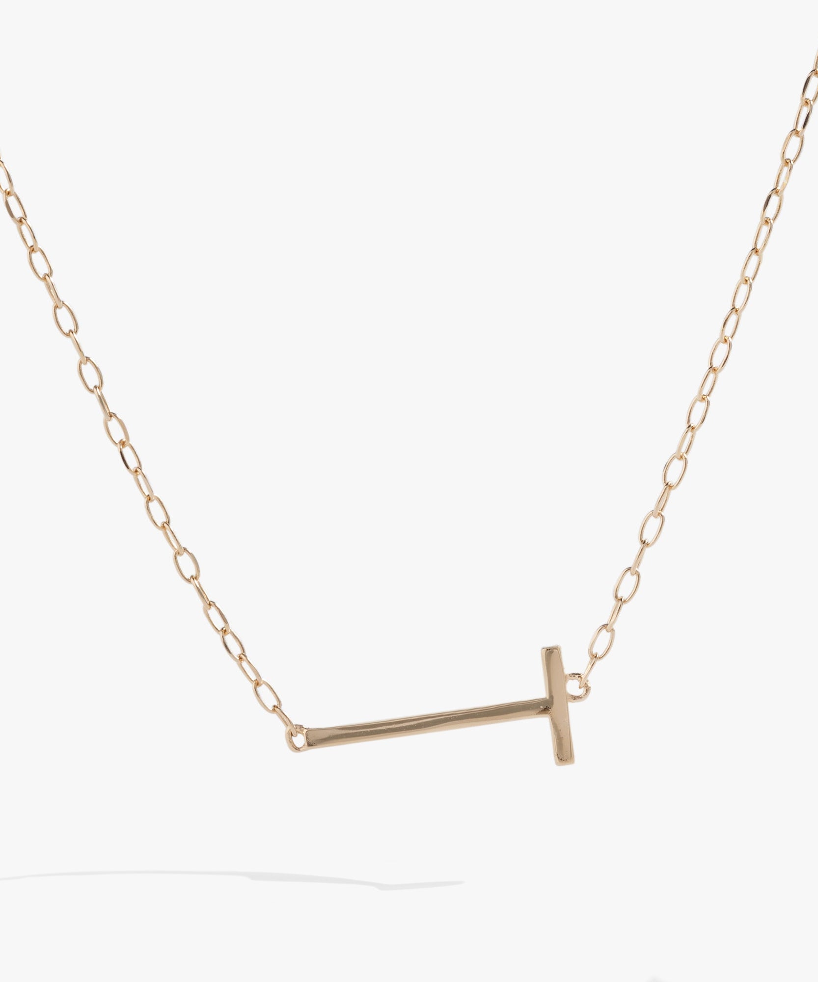 Initial T Precious Elongated Necklace