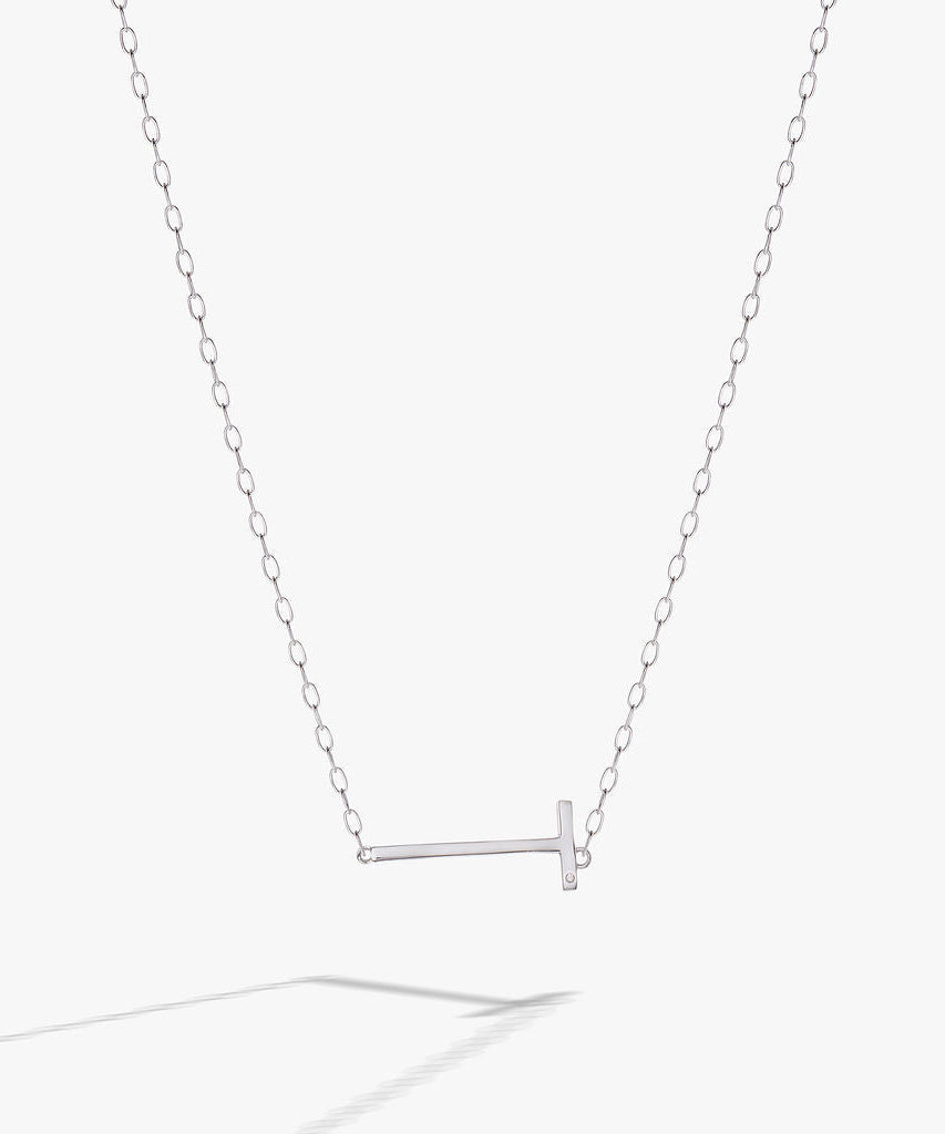 Initial T Precious Elongated Necklace