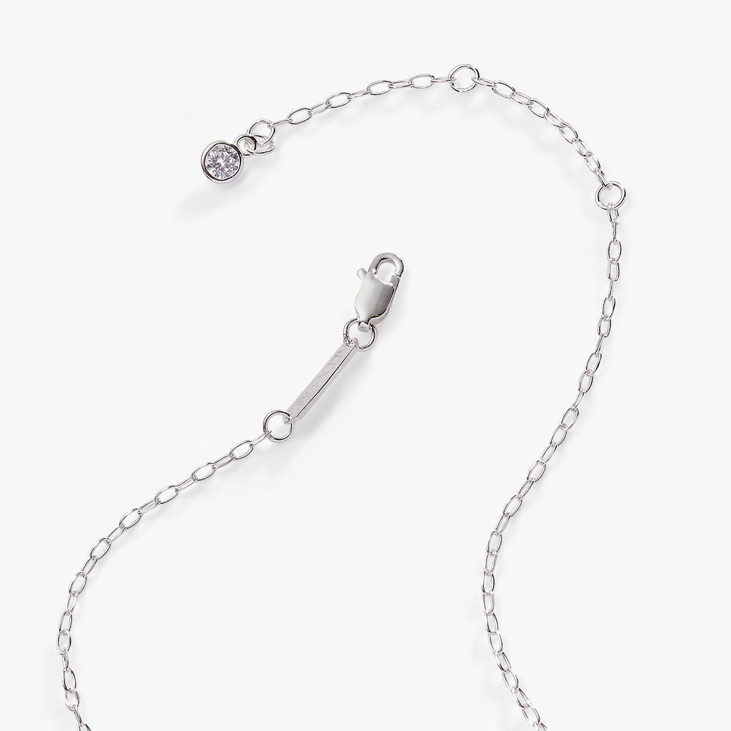 Initial R Precious Elongated Necklace