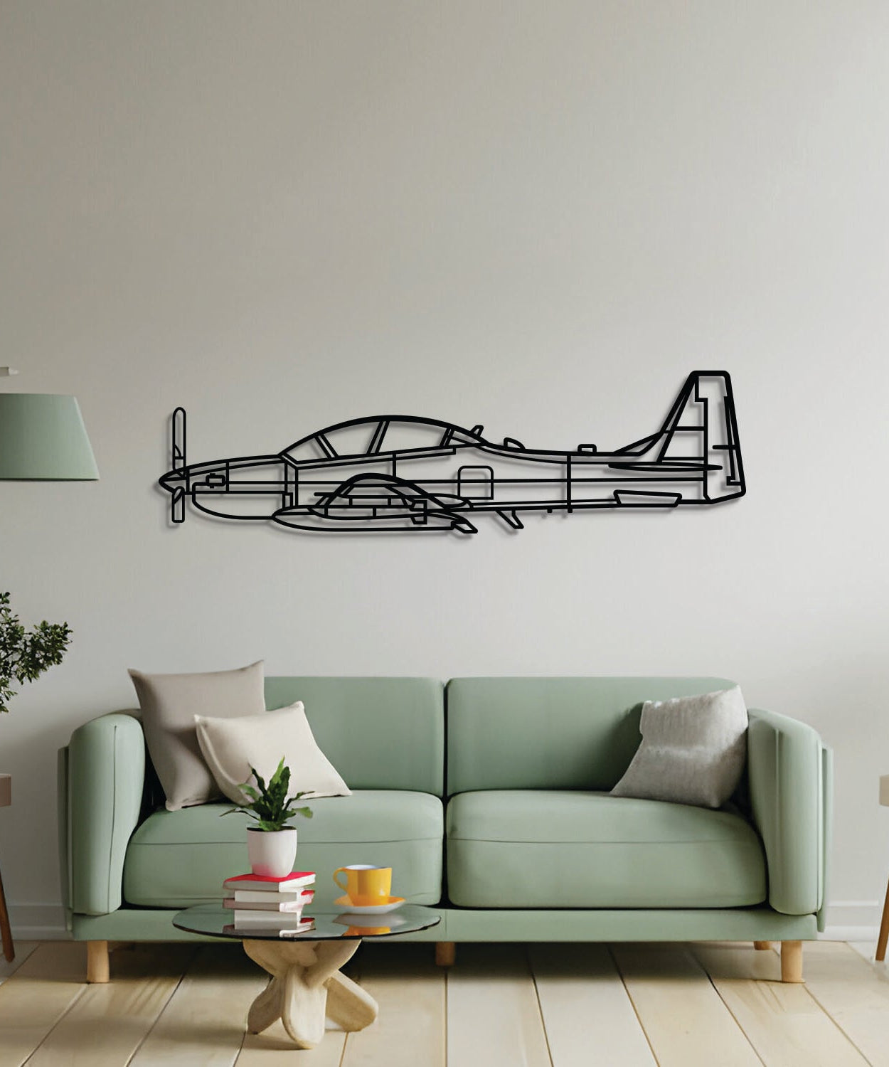 EMB 314 Super Tucano Flugzeug-Wandkunst aus Metall - NCP0555