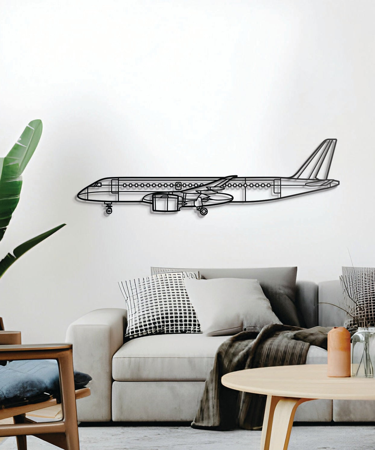 E190-E2 Metallflugzeug Wandkunst - NCP0274