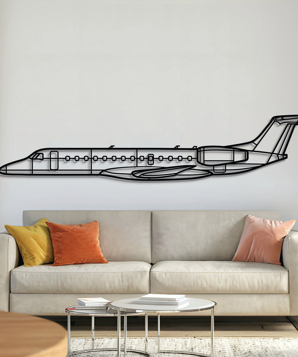 ERJ-135 Metallflugzeug Wandkunst – NCP0221