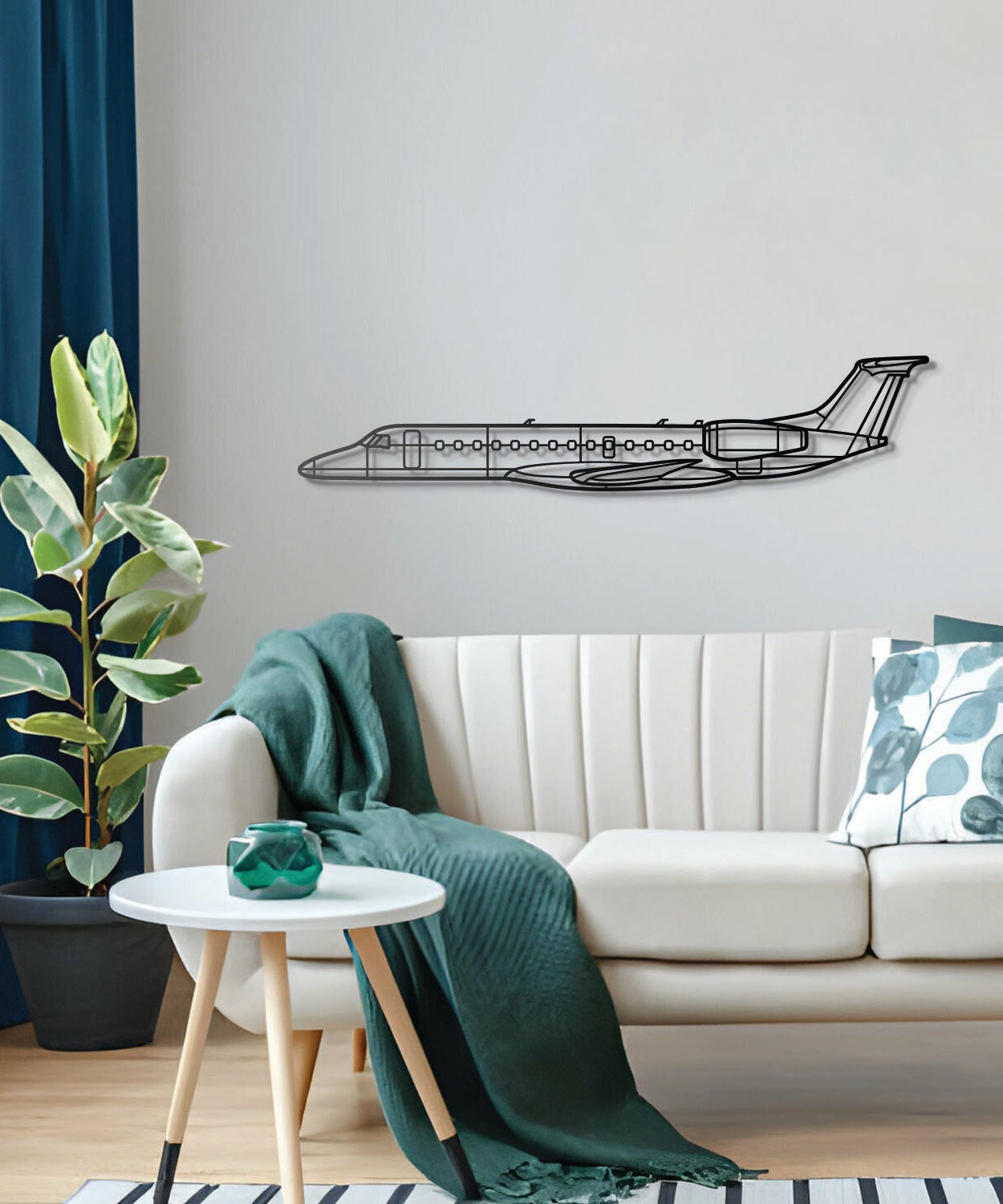 ERJ-135 Metallflugzeug Wandkunst – NCP0221