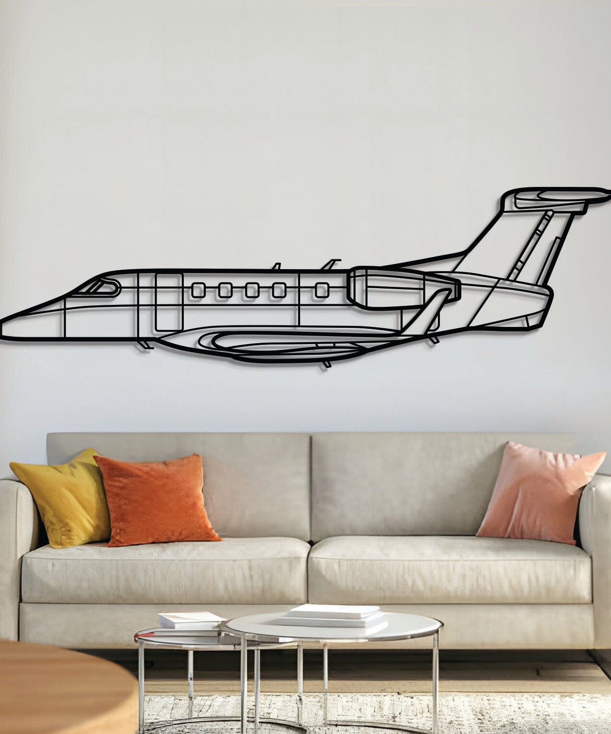 Phenom 300 Metallflugzeug Wandkunst - NCP0119