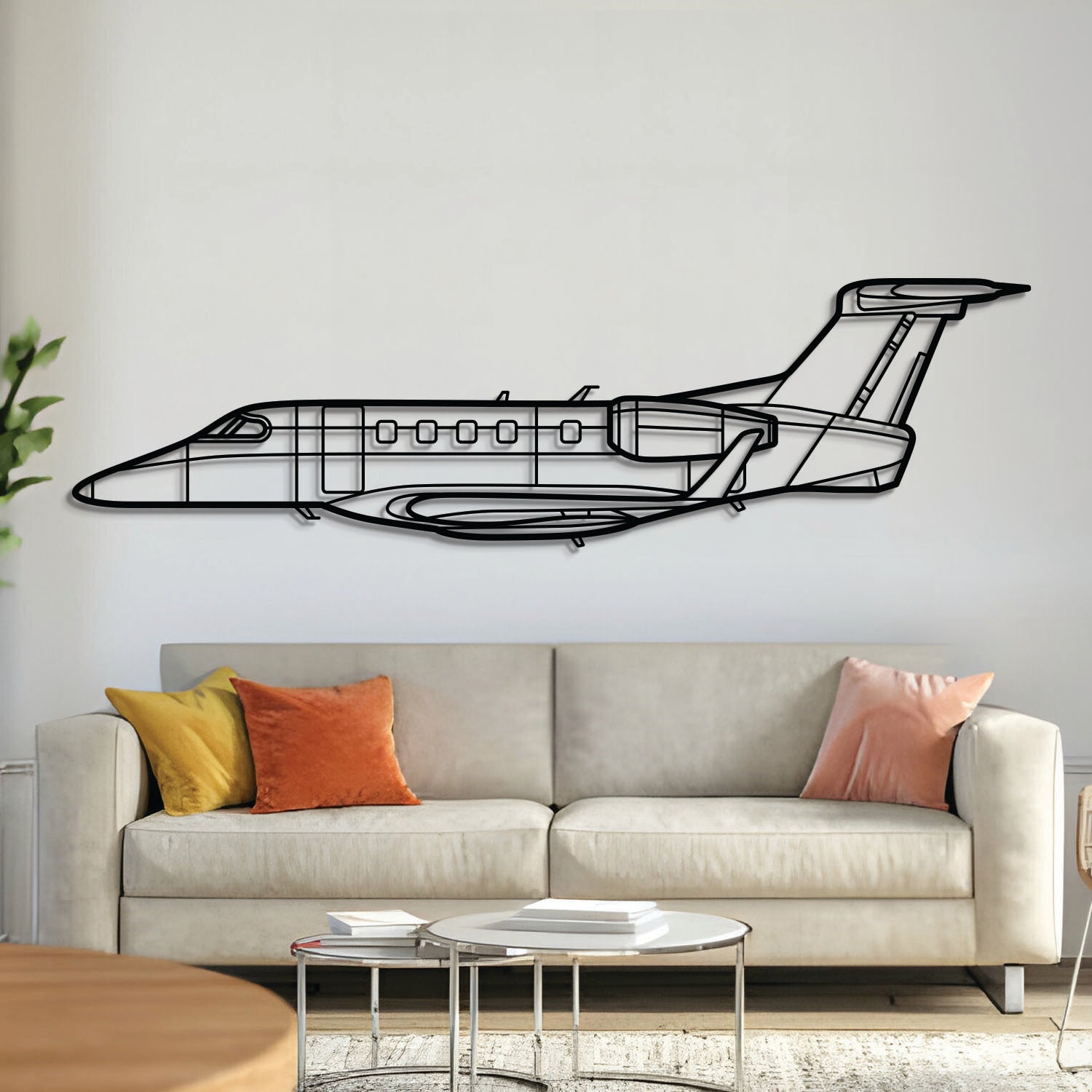 Phenom 300 Metallflugzeug Wandkunst - NCP0119