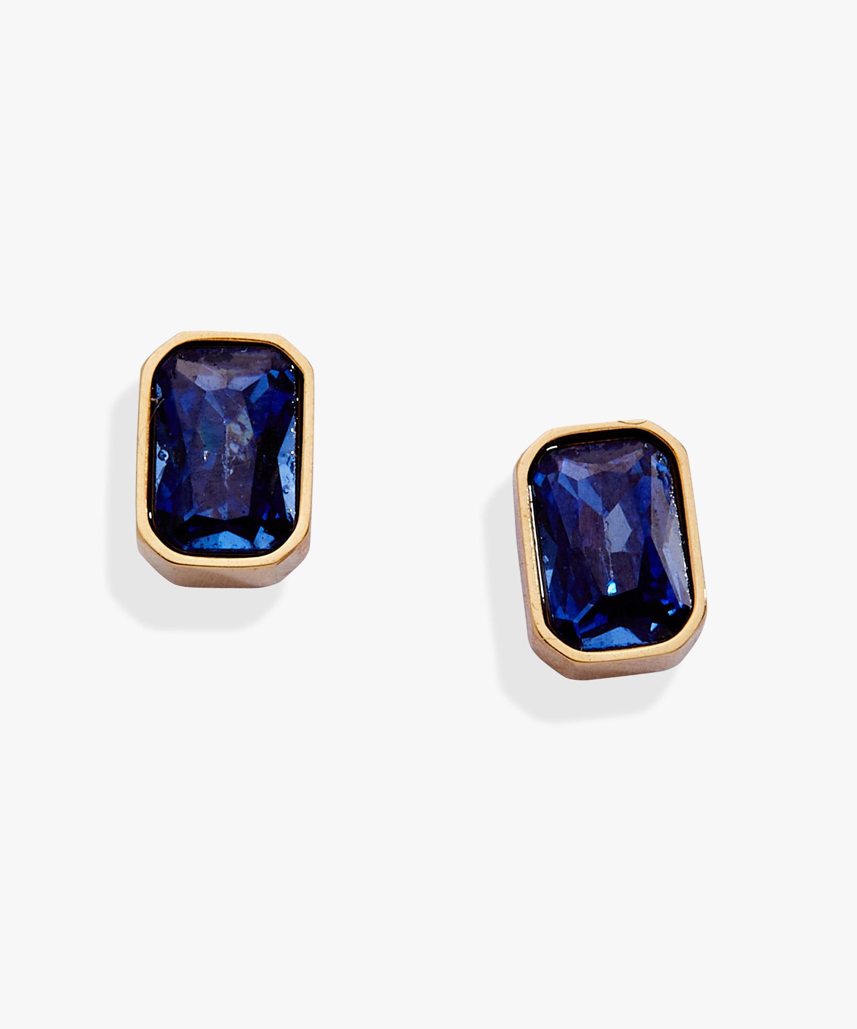September Emerald-Cut Birthstone Stud Earrings