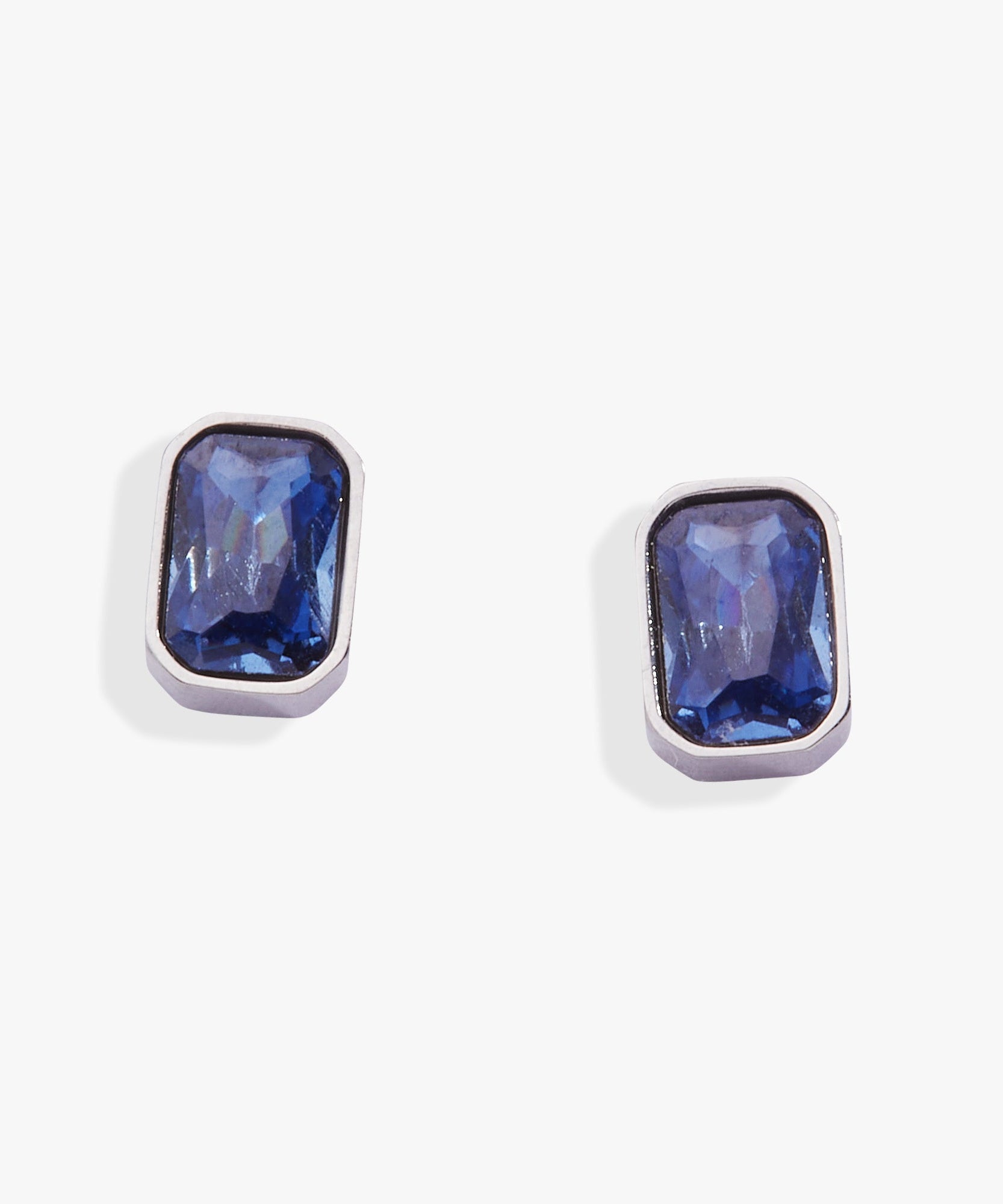 September Emerald-Cut Birthstone Stud Earrings