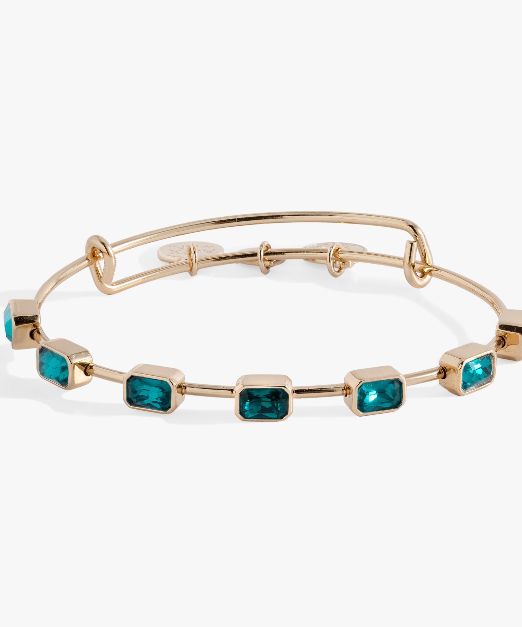 December Birthstone Emerald Cut Bangle
