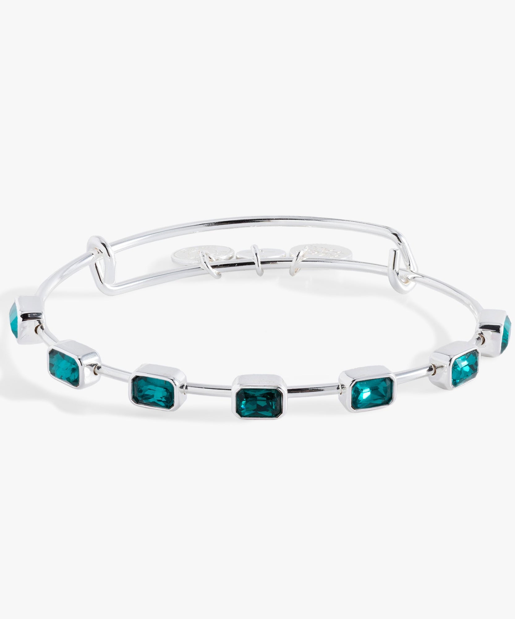 December Birthstone Emerald Cut Bangle