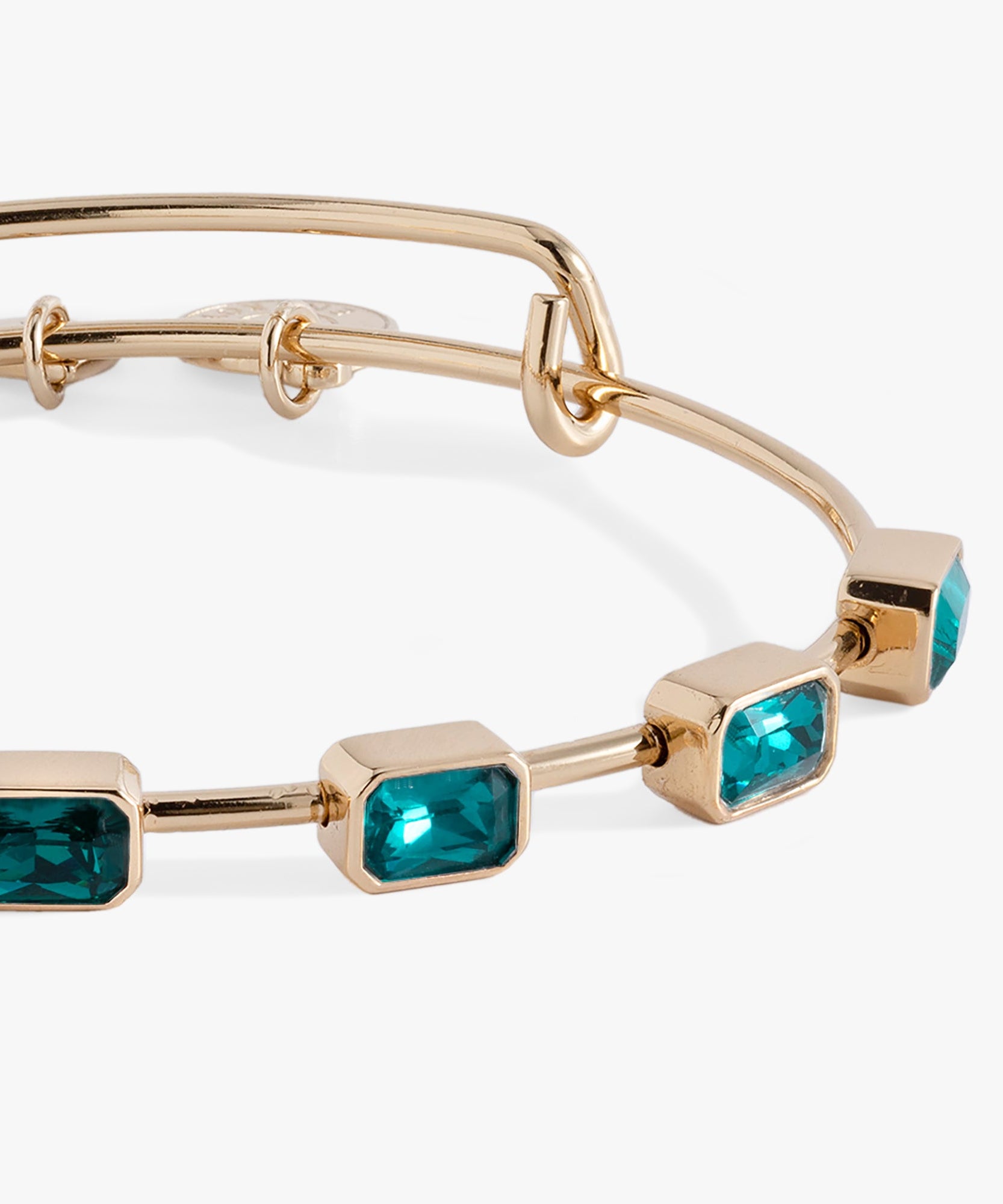 December Birthstone Emerald Cut Bangle