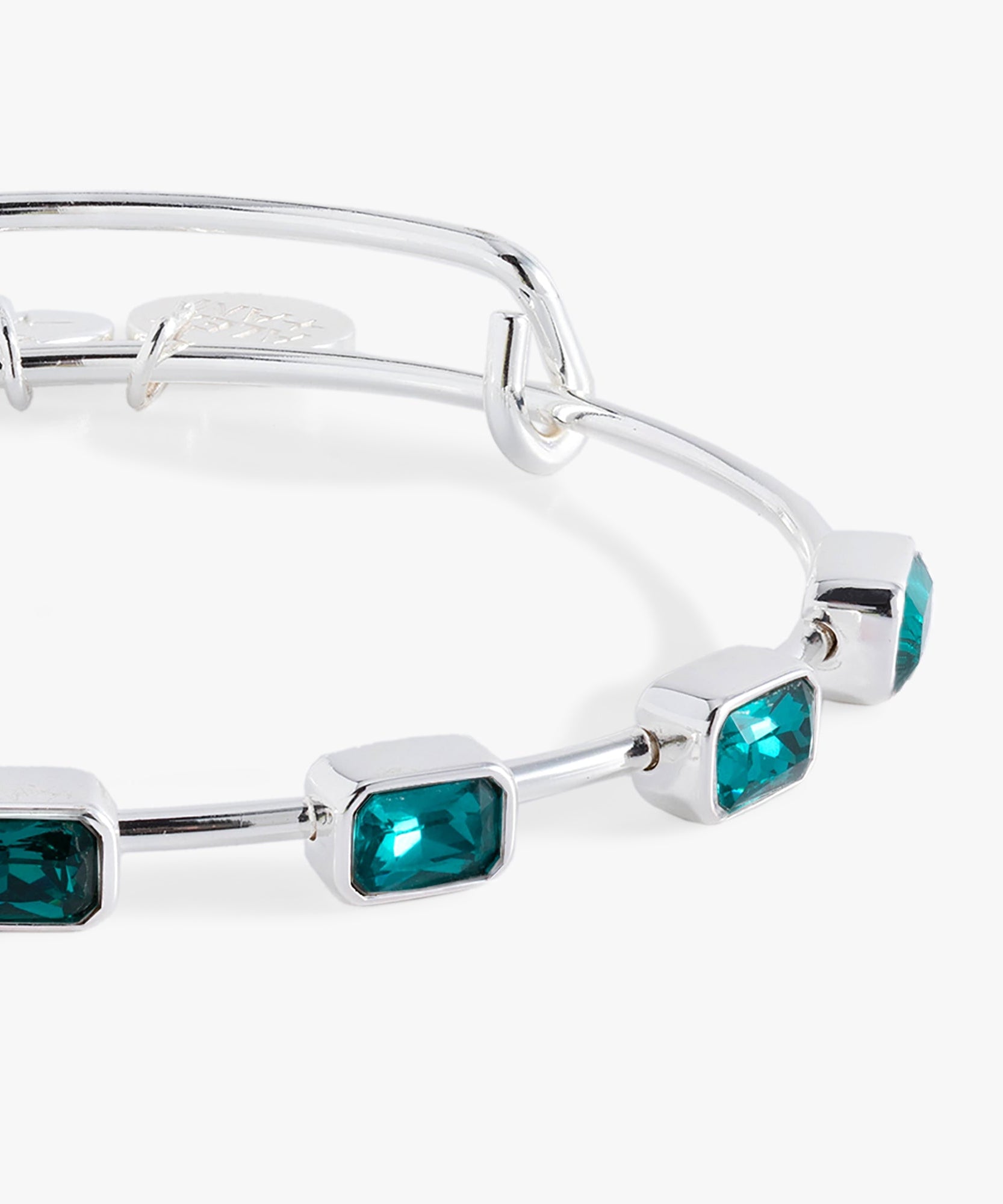 December Birthstone Emerald Cut Bangle