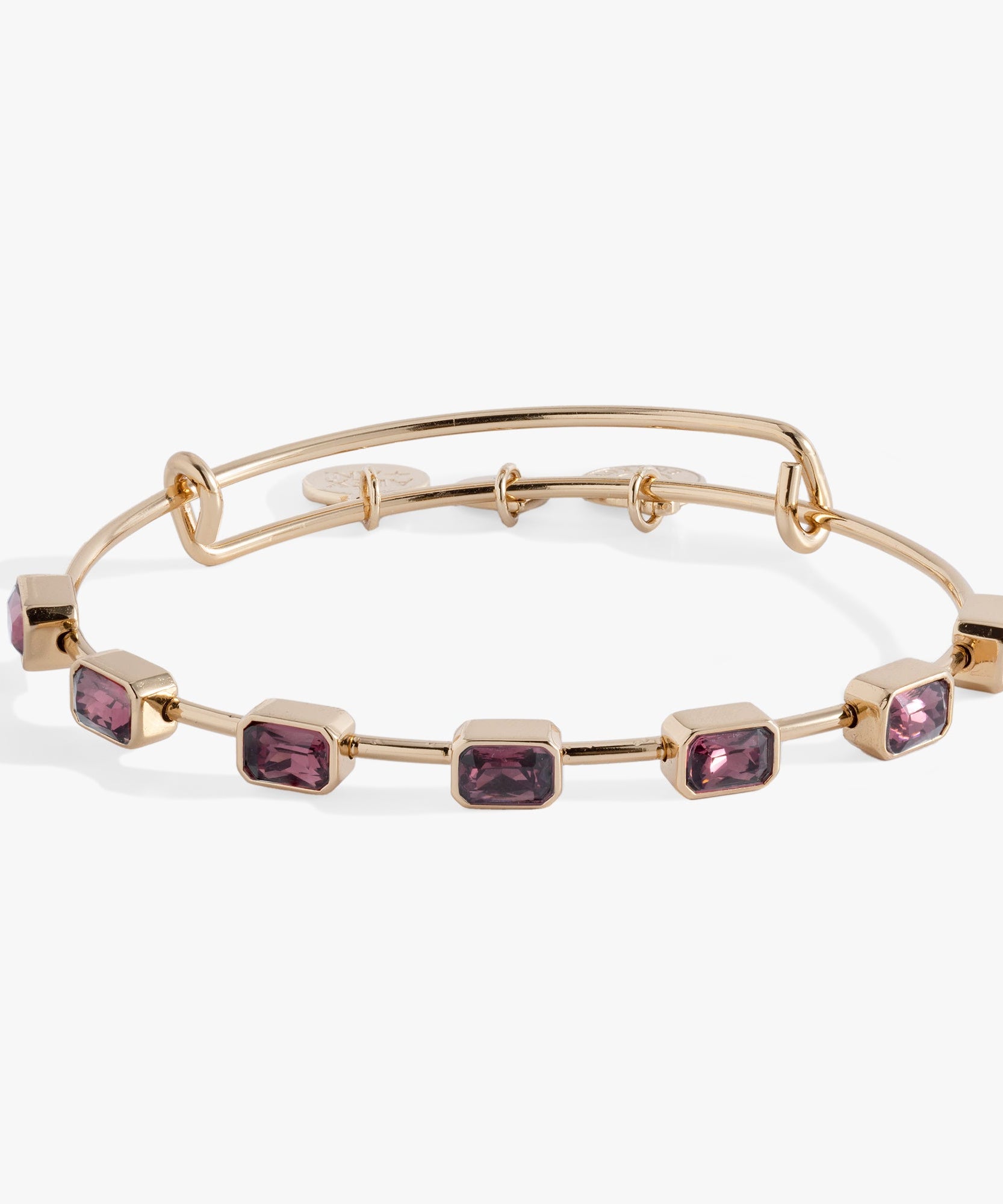 February Birthstone Emerald Cut Bangle