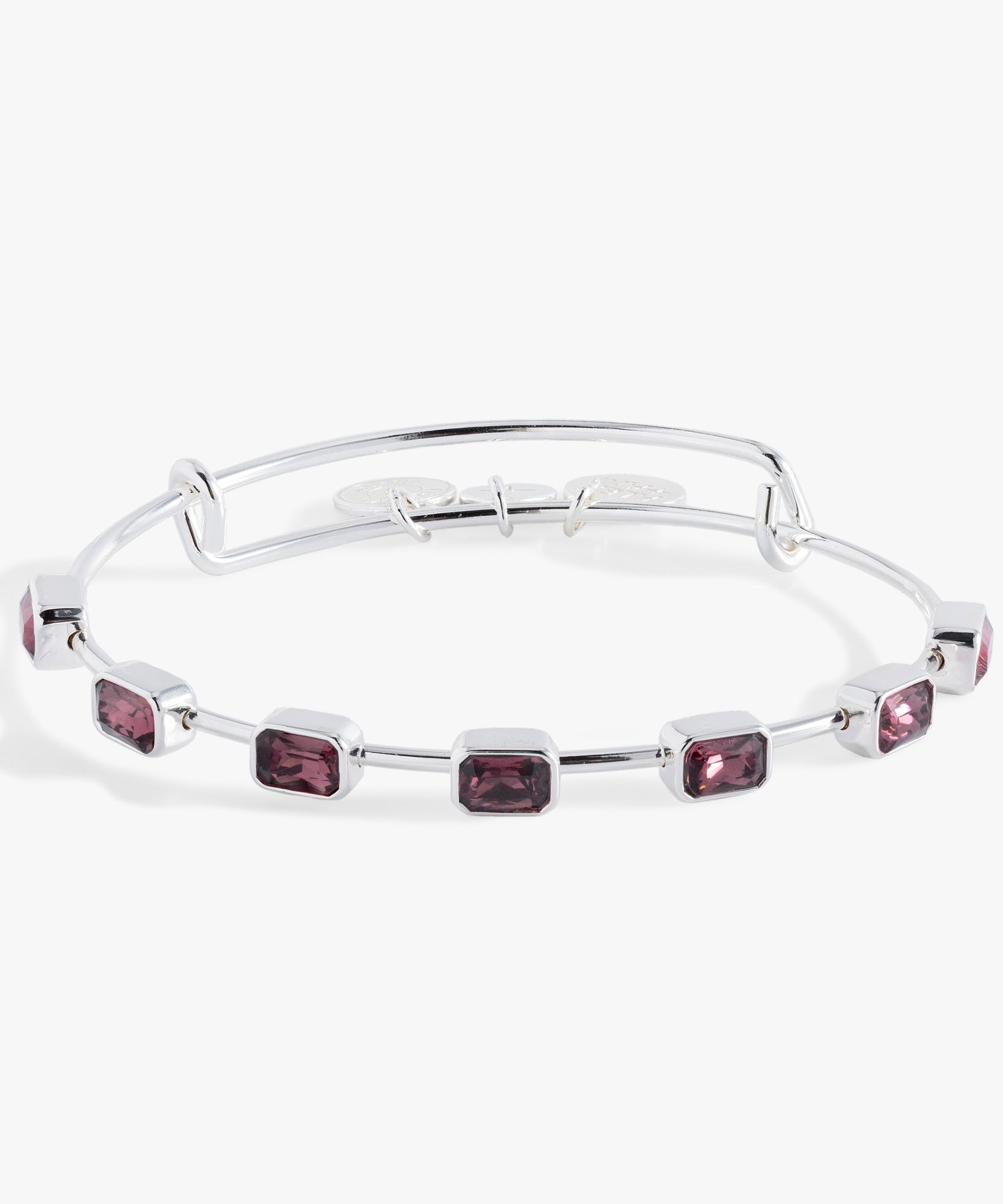 February Birthstone Emerald Cut Bangle