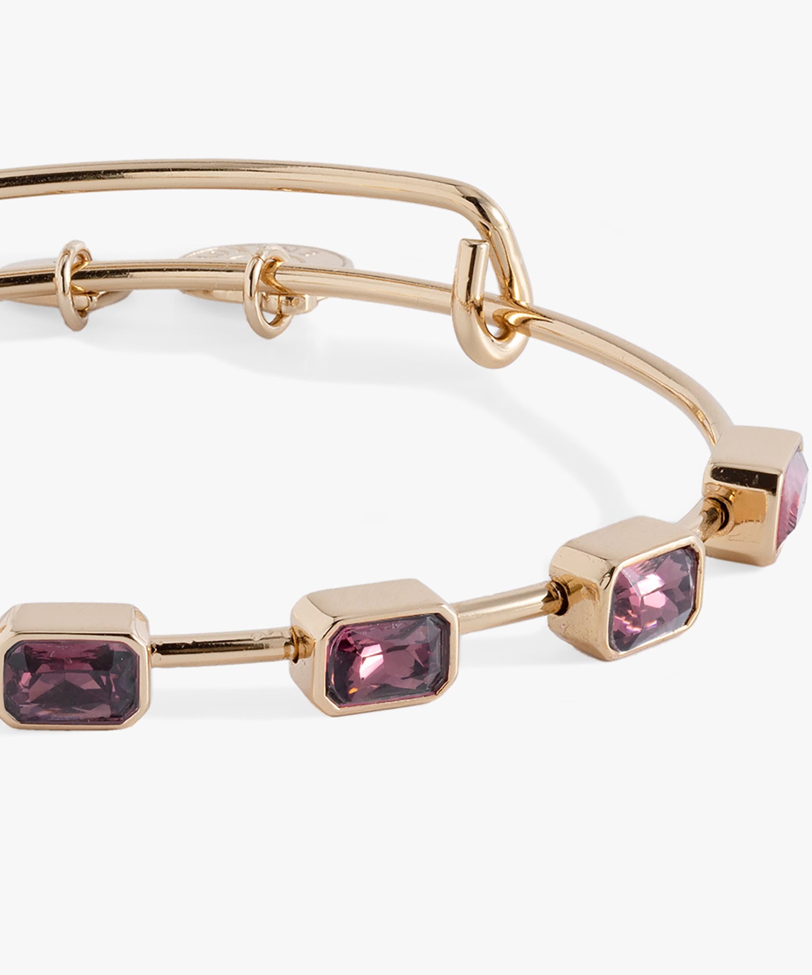 February Birthstone Emerald Cut Bangle