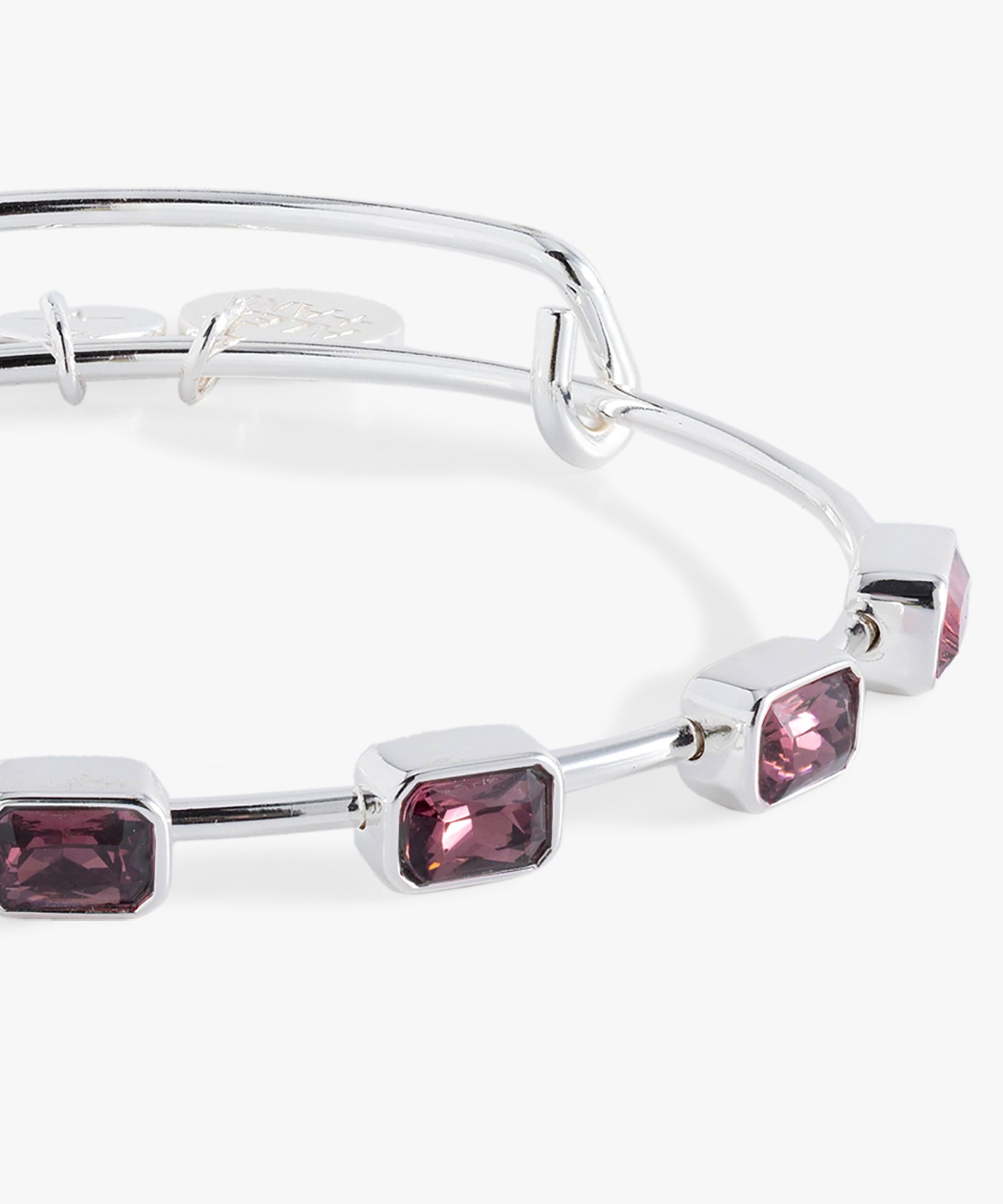 February Birthstone Emerald Cut Bangle
