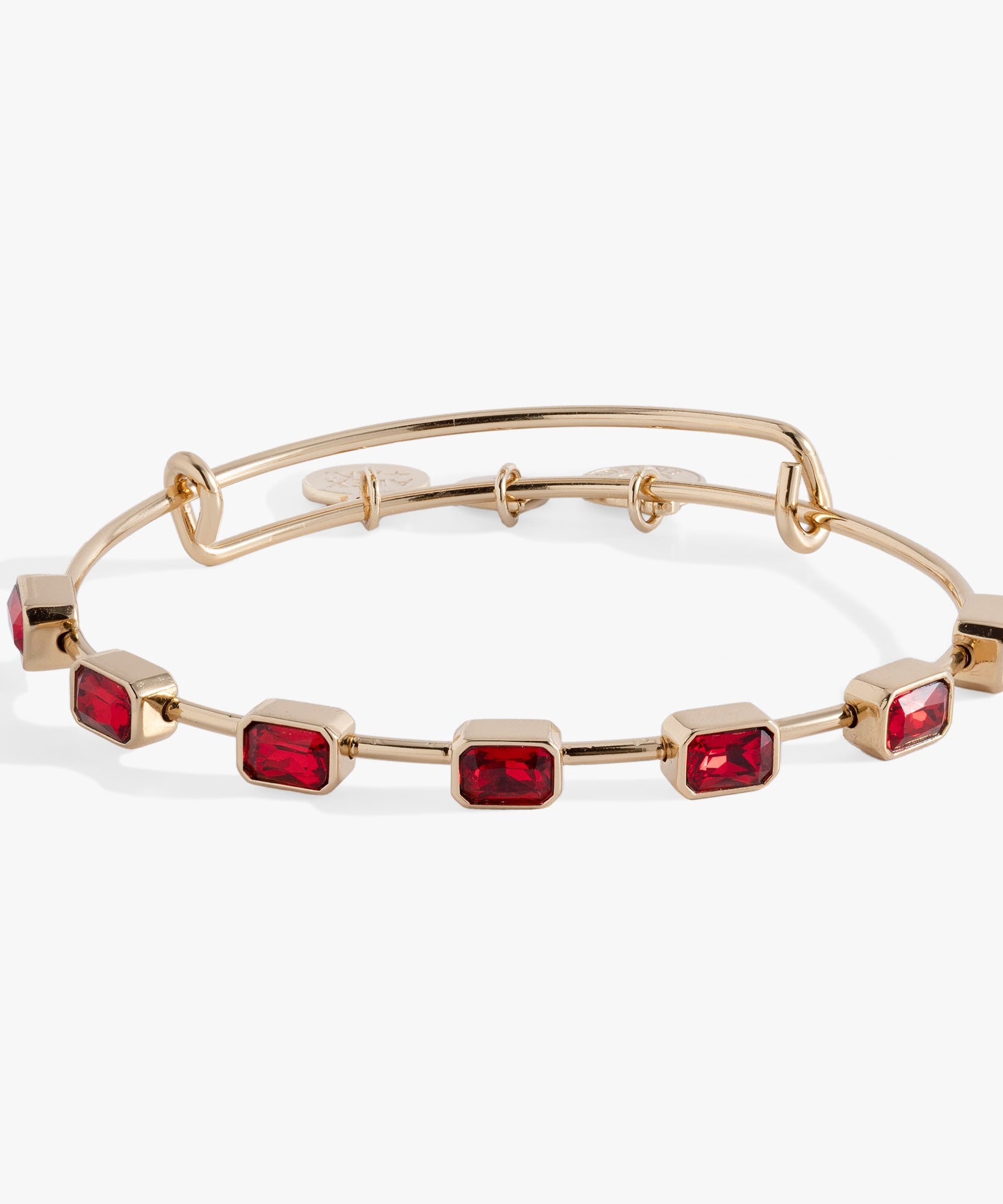 January Birthstone Emerald Cut Bangle