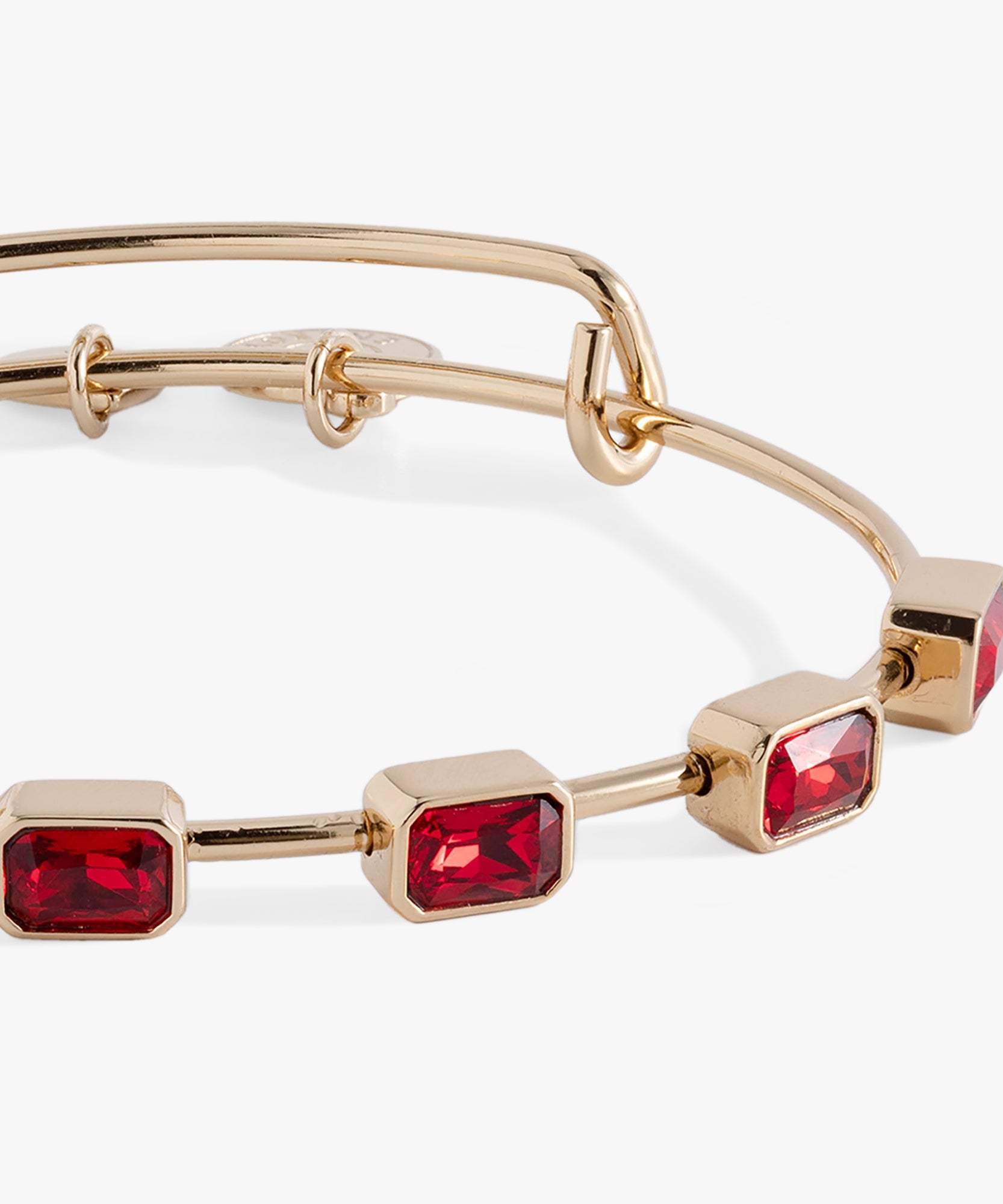 January Birthstone Emerald Cut Bangle