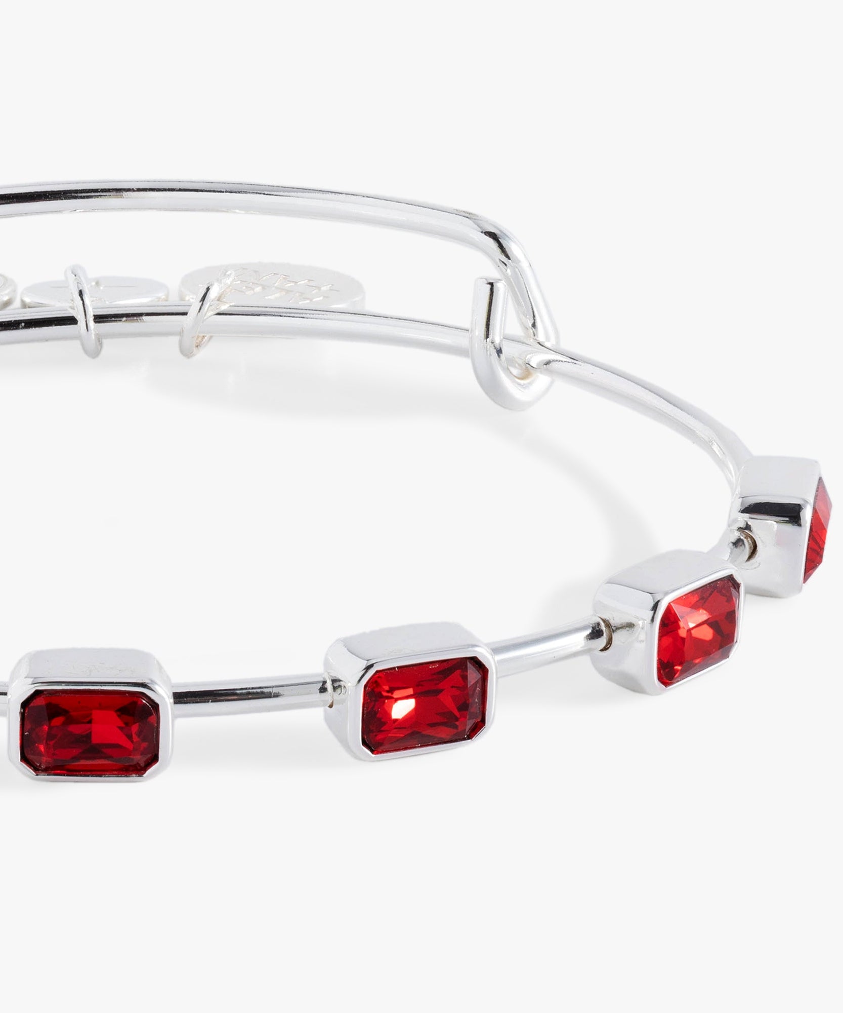 January Birthstone Emerald Cut Bangle