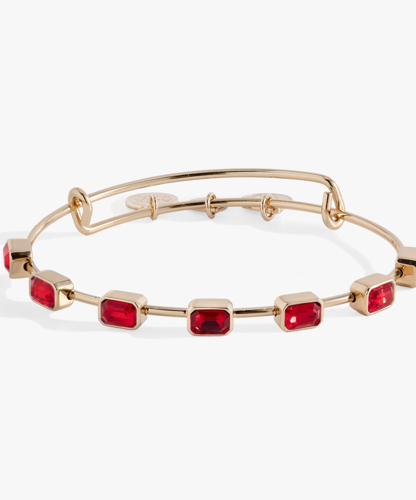 July Birthstone Emerald Cut Bangle