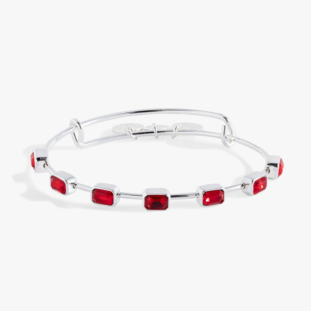 July Birthstone Emerald Cut Bangle