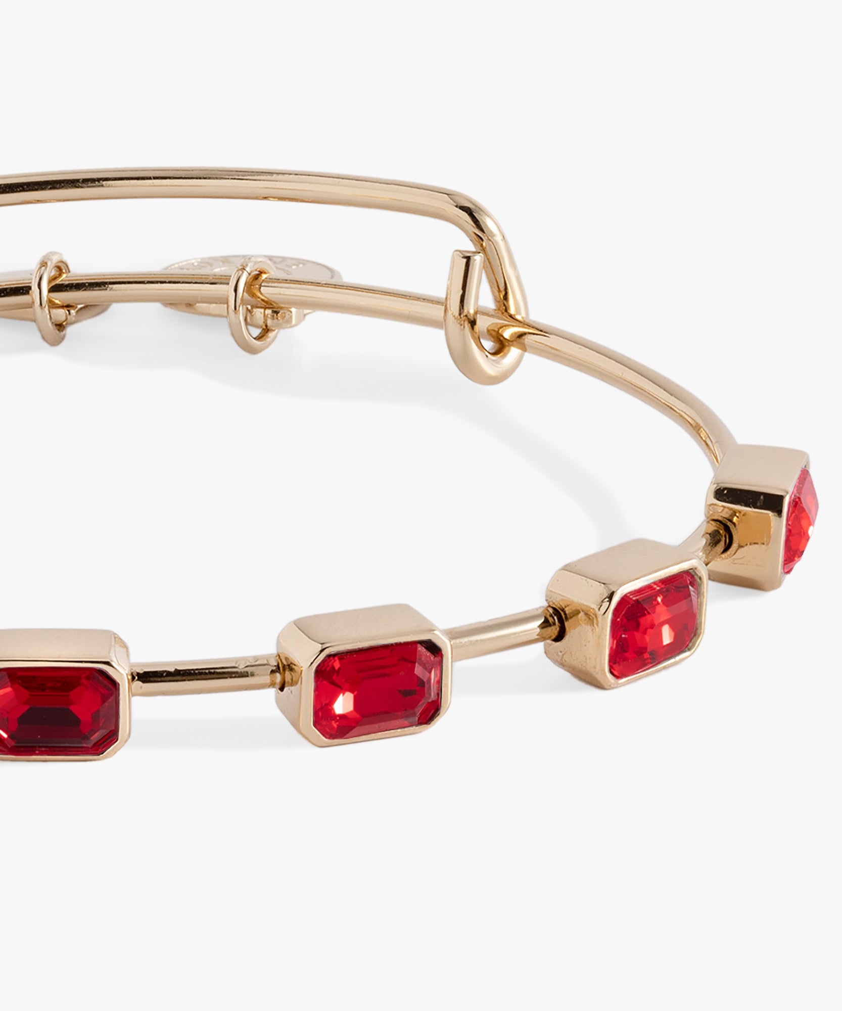 July Birthstone Emerald Cut Bangle