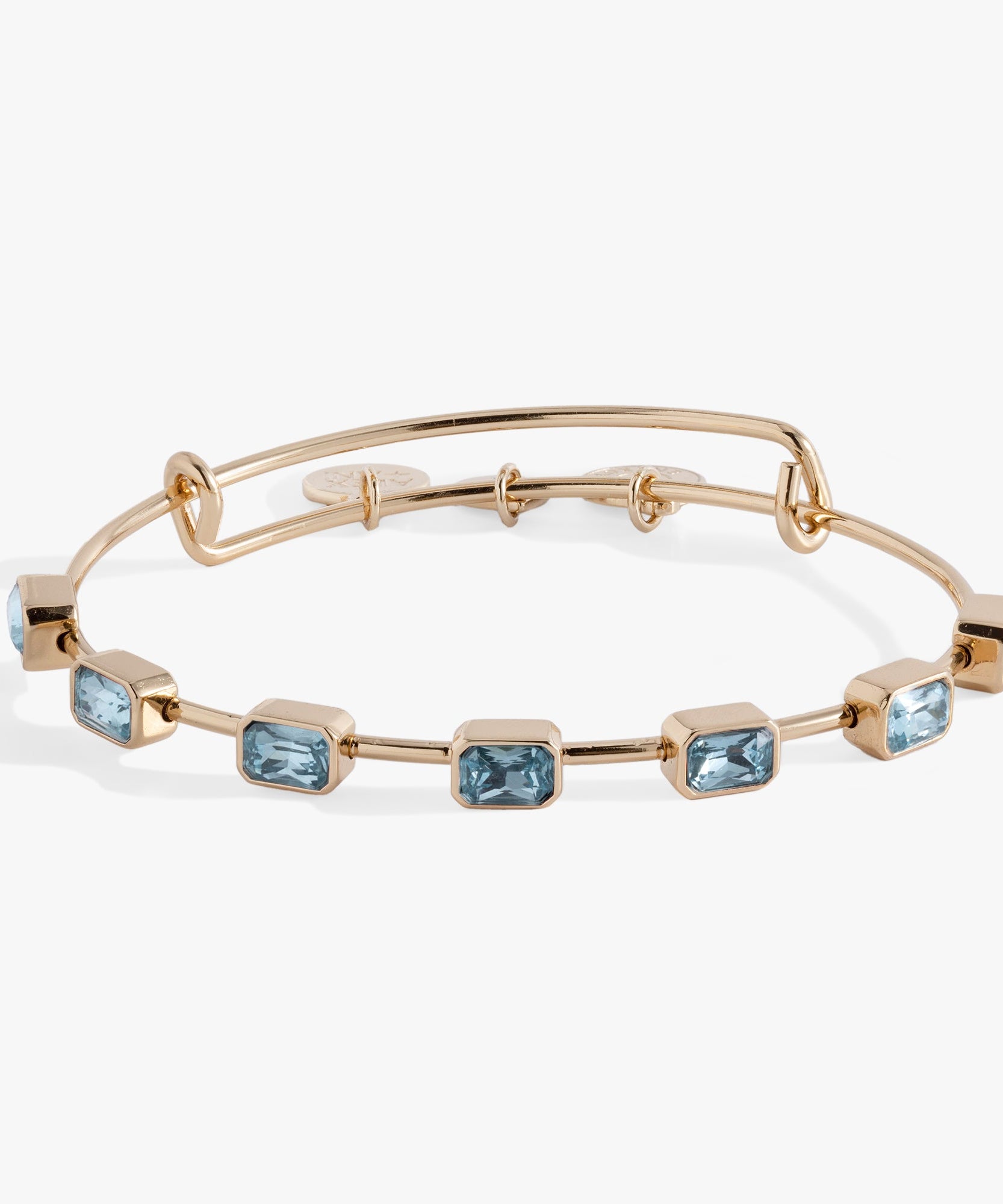 March Birthstone Emerald Cut Bangle