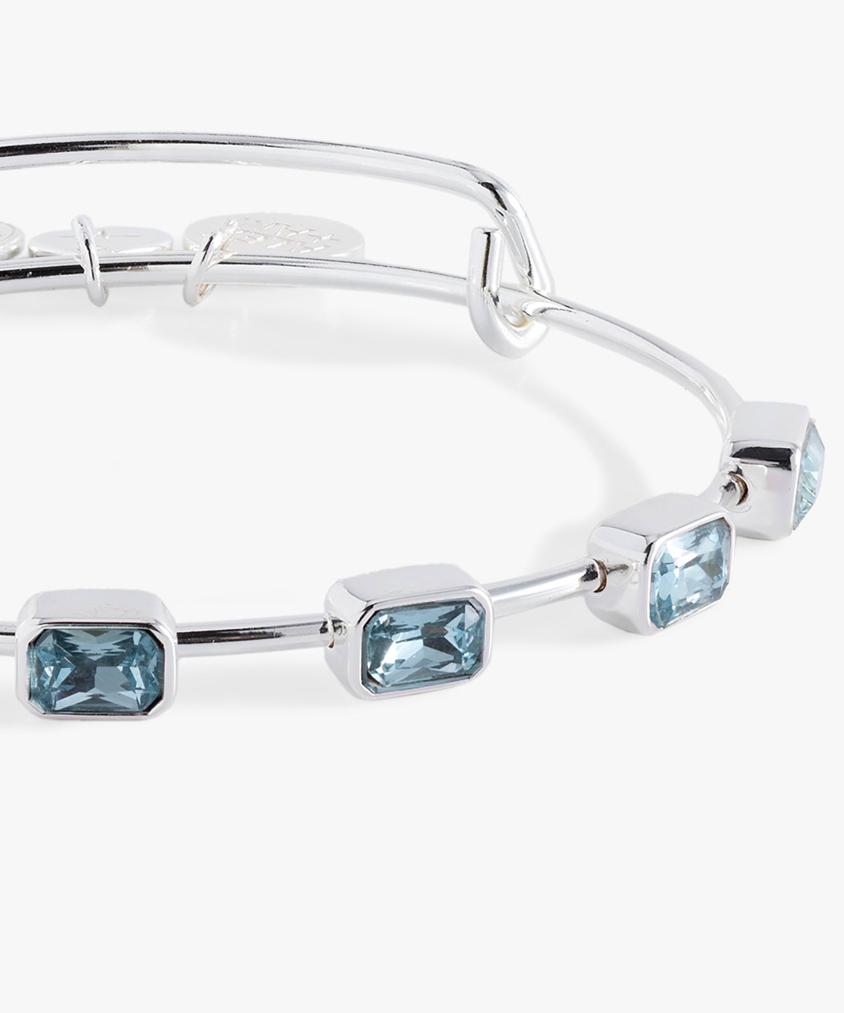 March Birthstone Emerald Cut Bangle