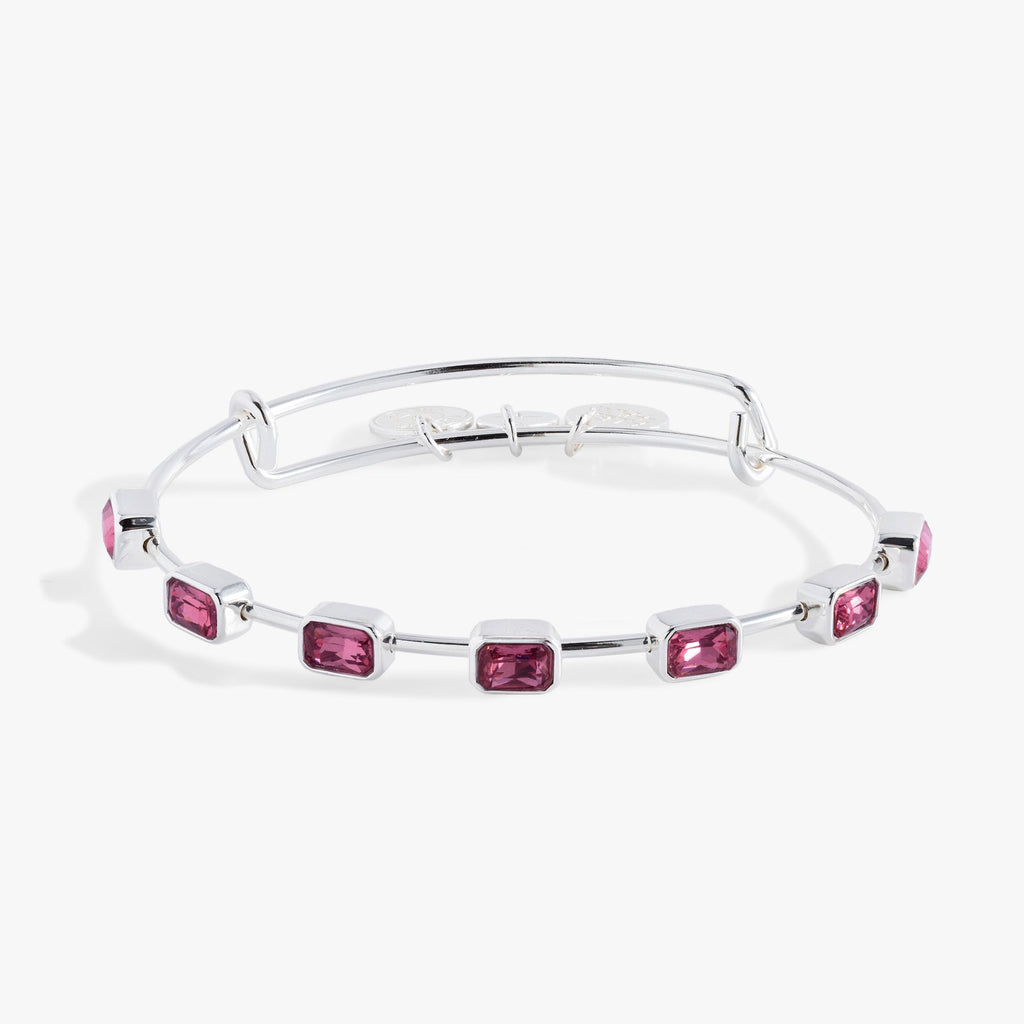 October Birthstone Emerald Cut Bangle