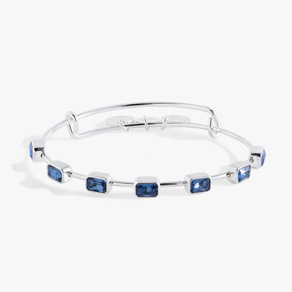 September Birthstone Emerald Cut Bangle