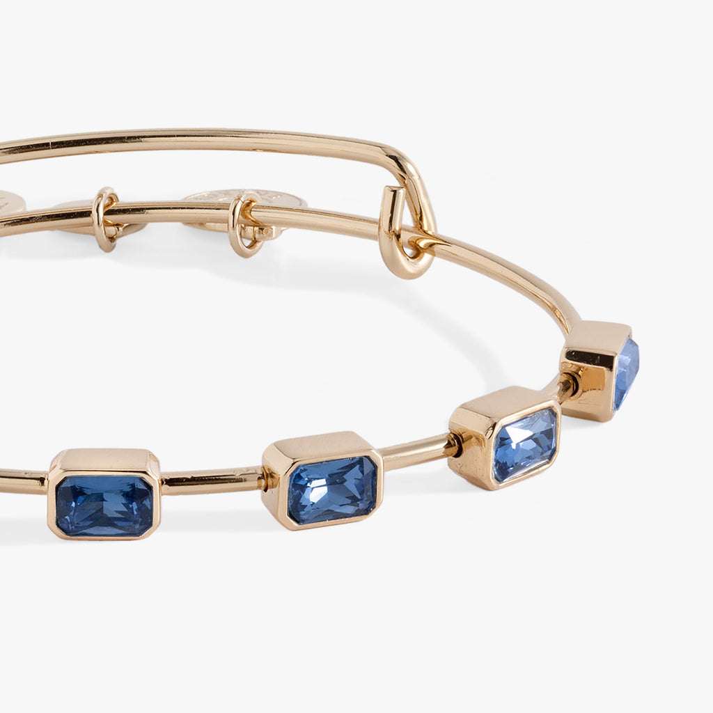 September Birthstone Emerald Cut Bangle
