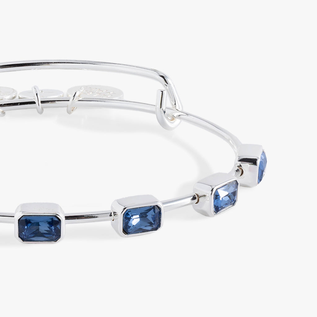 September Birthstone Emerald Cut Bangle