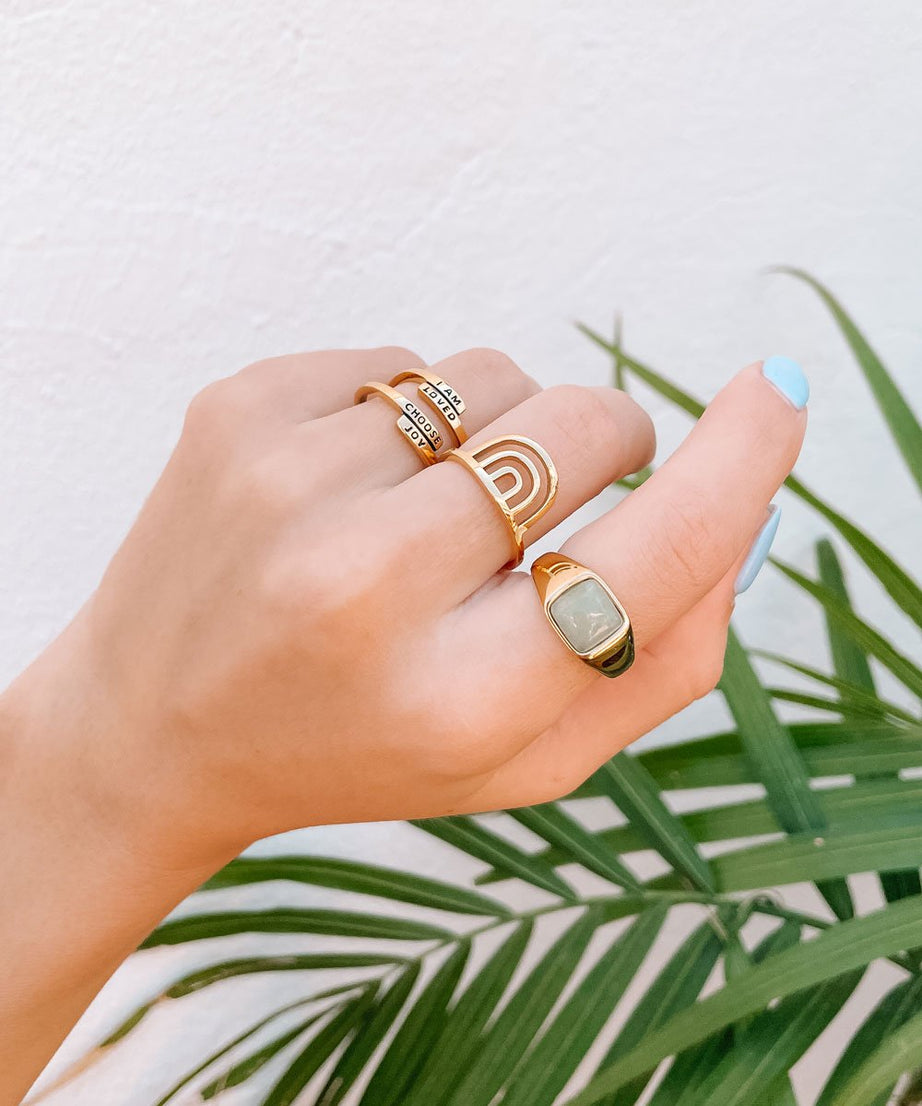 Emerald Green Signet Ring