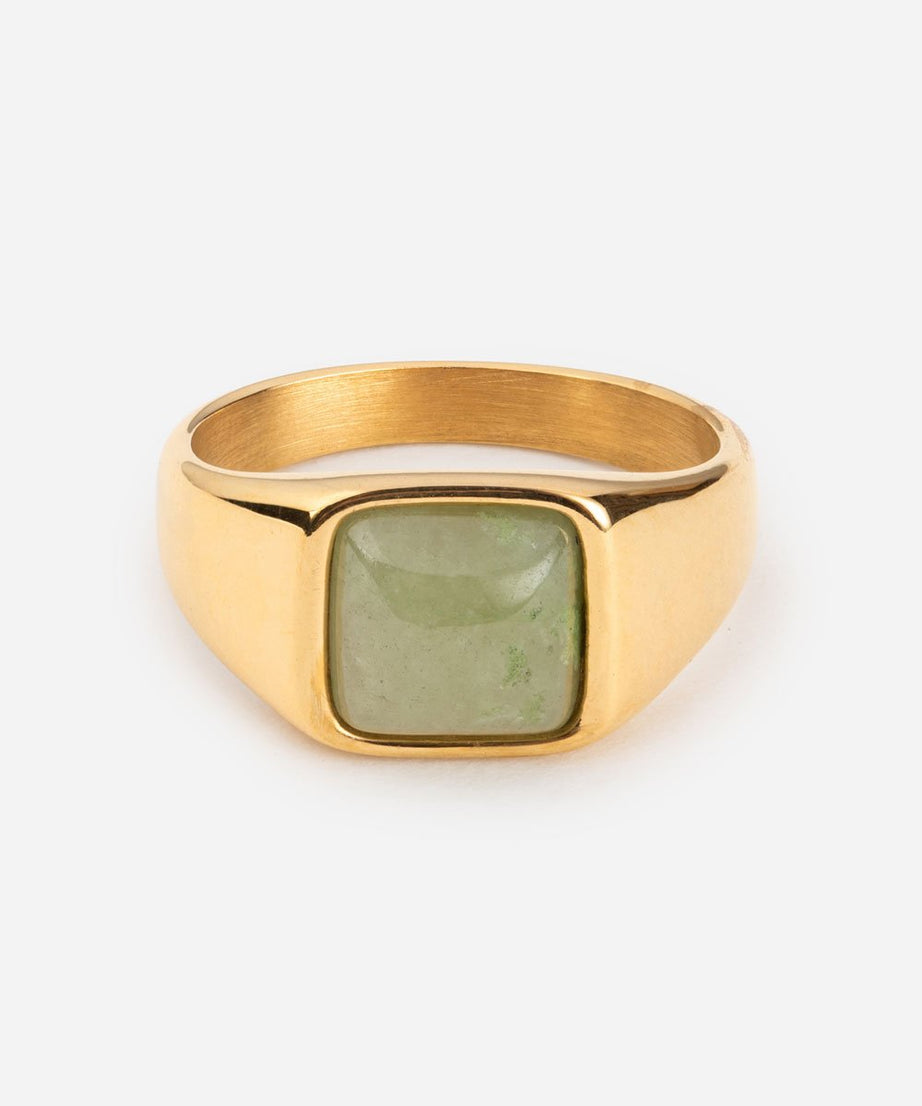 Emerald Green Signet Ring