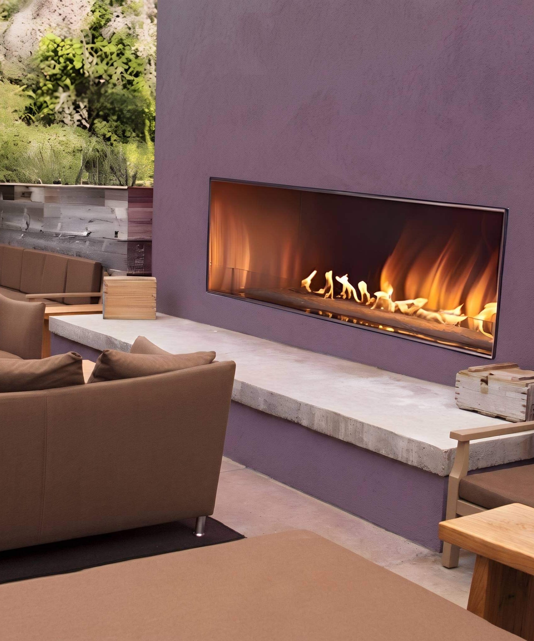 Empire Comfort Systems Carol Rose Coastal Linear Outdoor Fireplace [OLL48/60FP12SN] (SAK19841)
