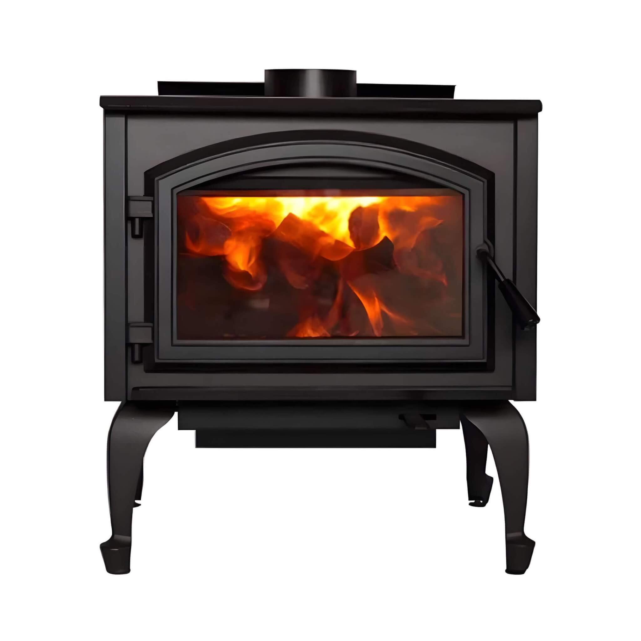 Empire Stove Gateway 2300 26-Inch Freestanding Metallic Black Wood Burning Fireplace [WB23FS] (SAK40618)