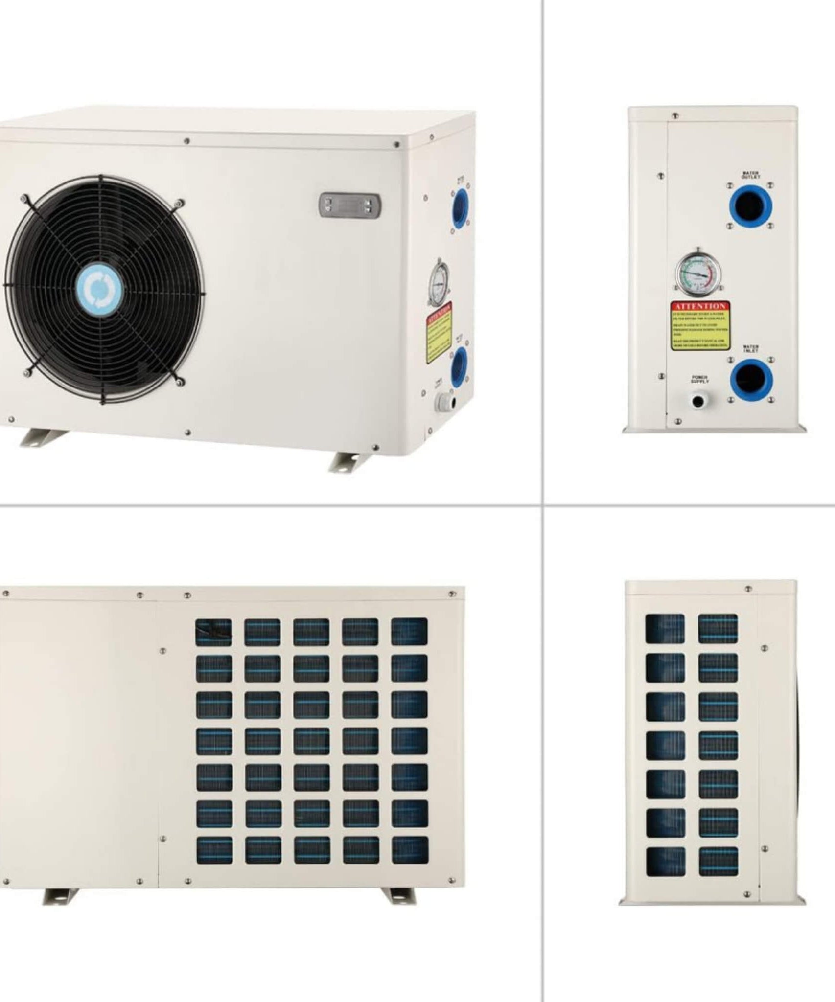 Energy-Saving Electric Swimming Pool Heat Pump For Above And Inground Pools, 6000 Gallons (SAK93541)