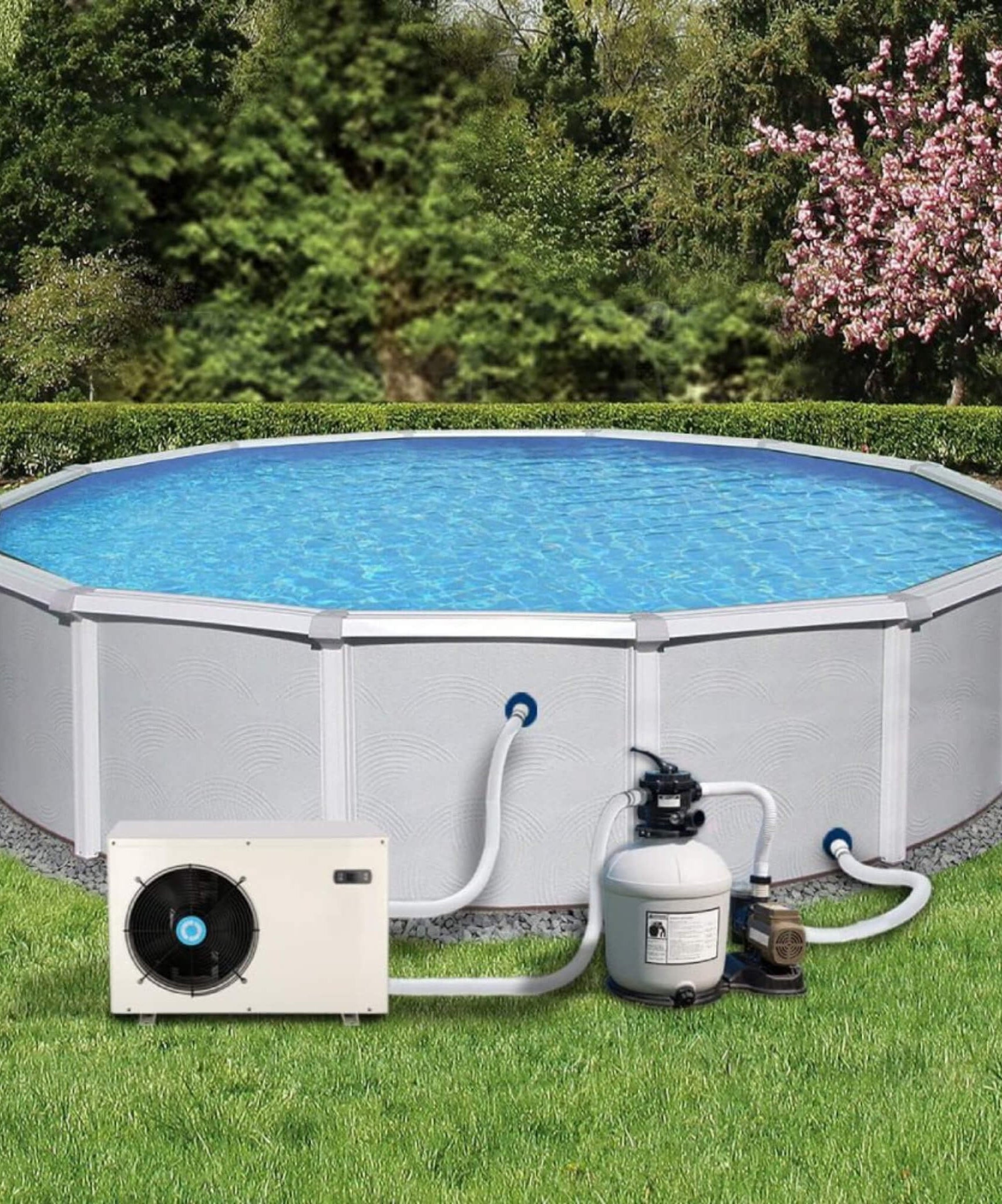Energy-Saving Electric Swimming Pool Heat Pump For Above And Inground Pools, 6000 Gallons (SAK93541)