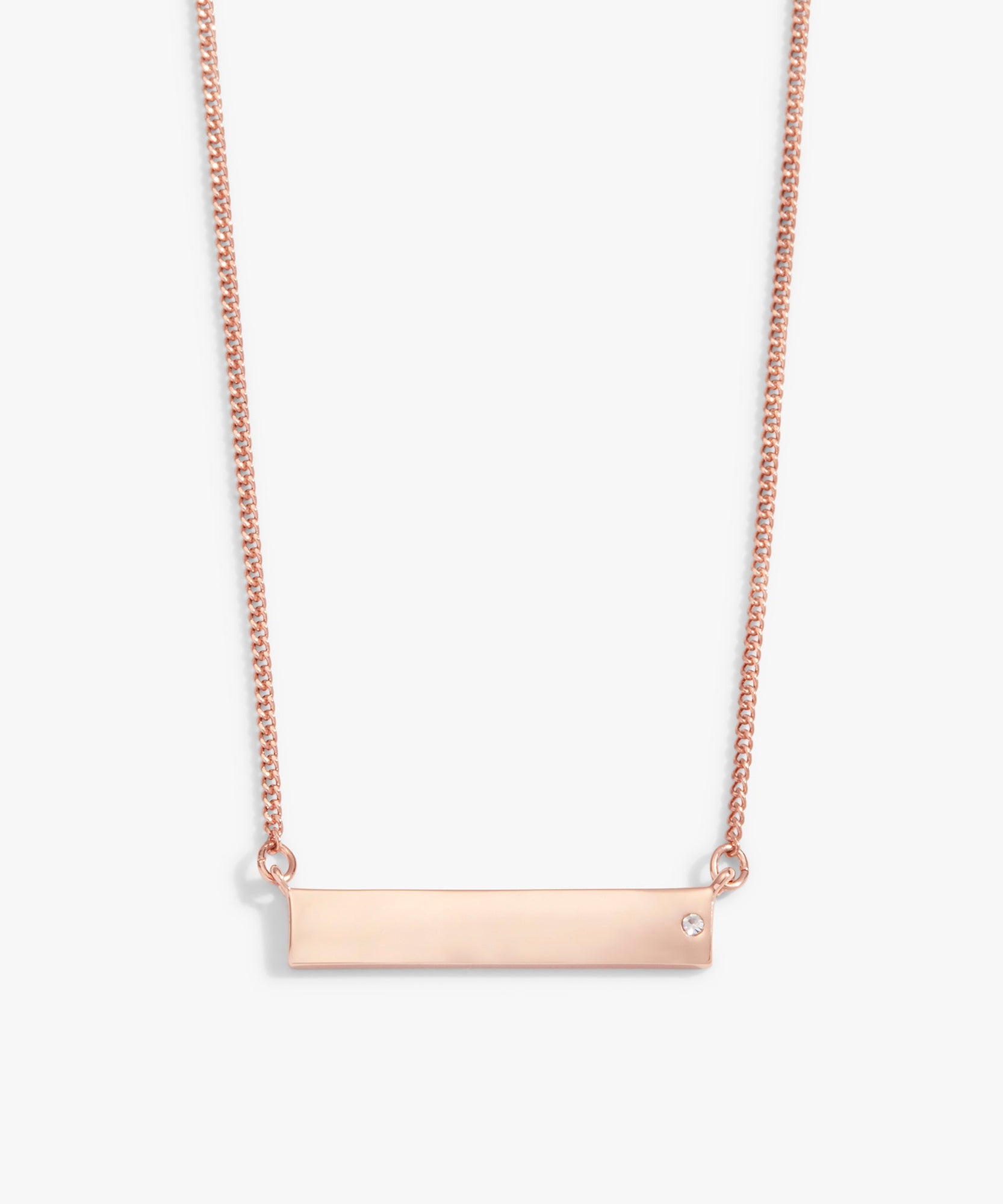 Bar Necklace with Crystal Accent