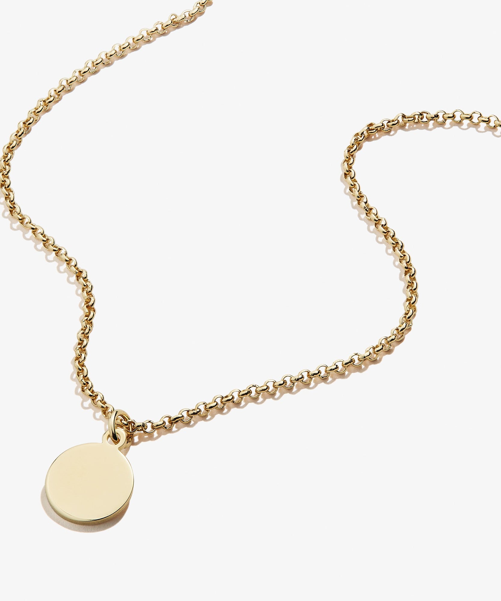 Small Circle Charm Necklace, 19''