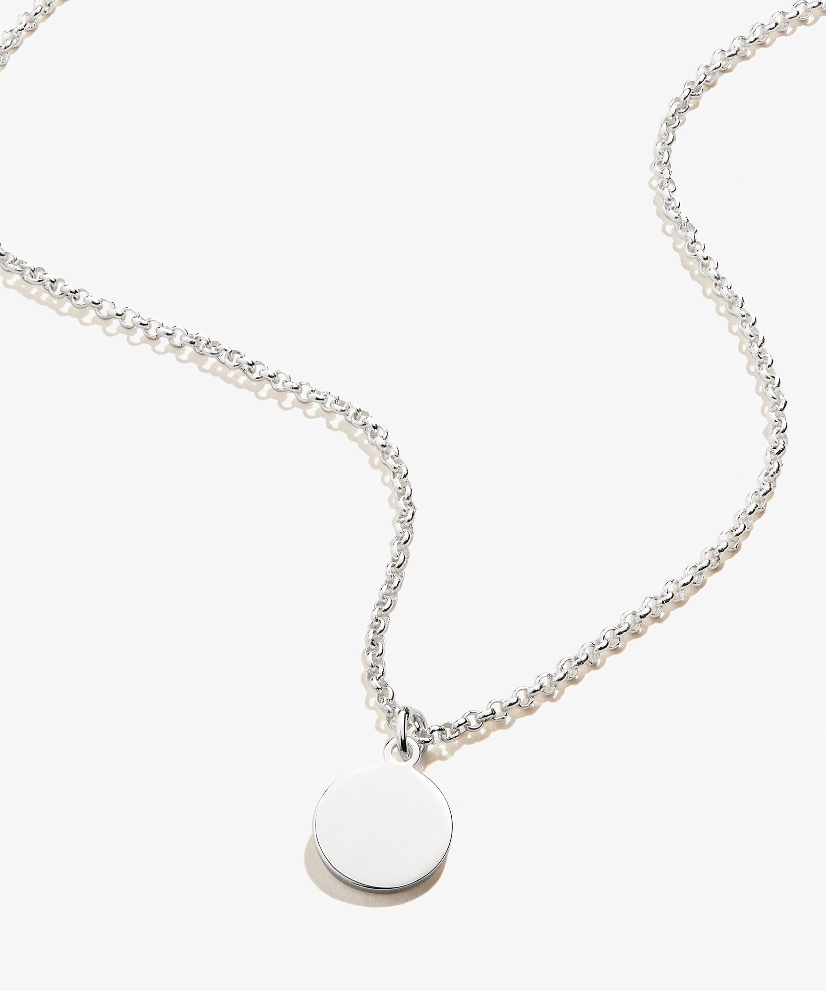 Small Circle Charm Necklace, 19''