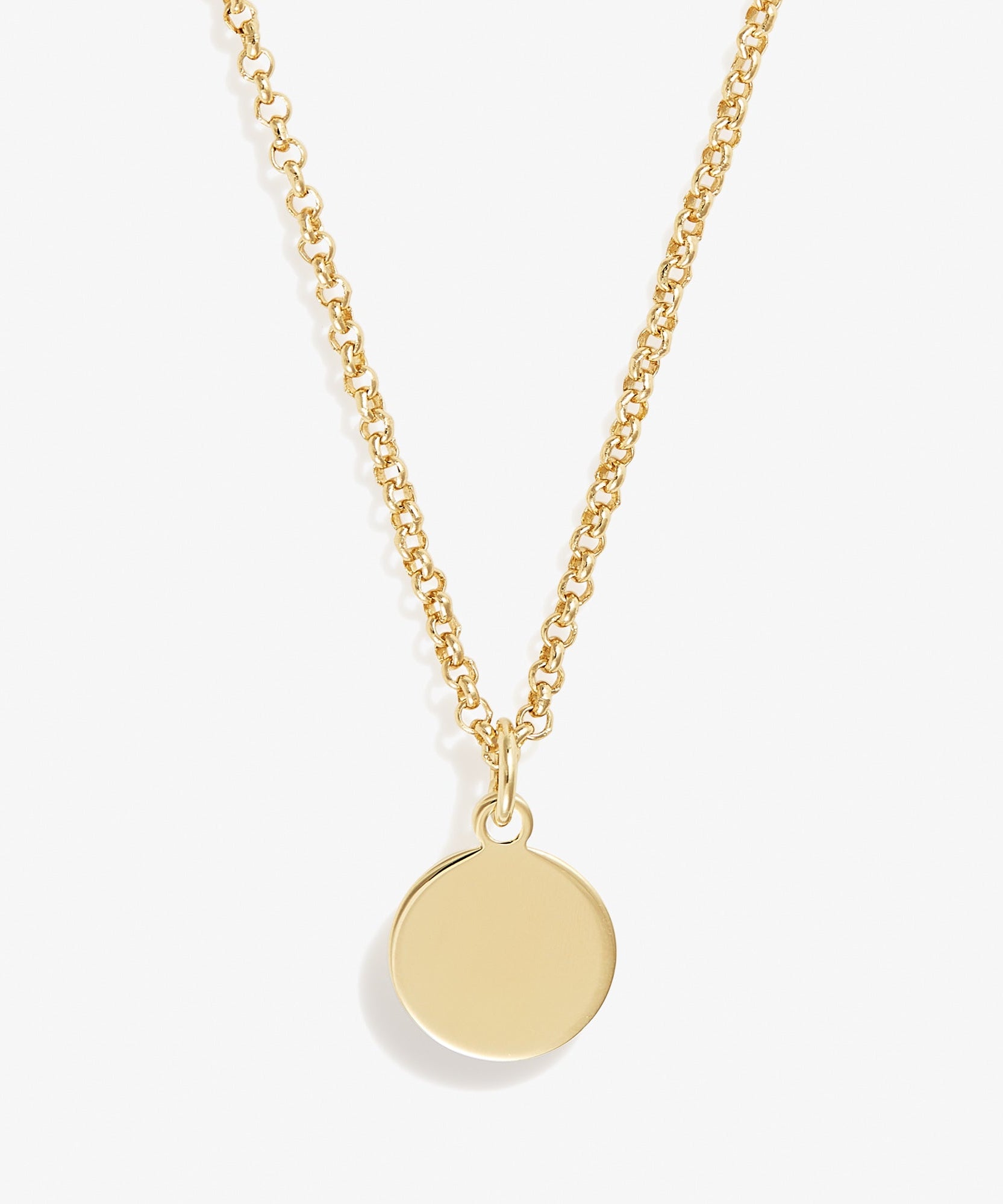 Small Circle Charm Necklace, 19''