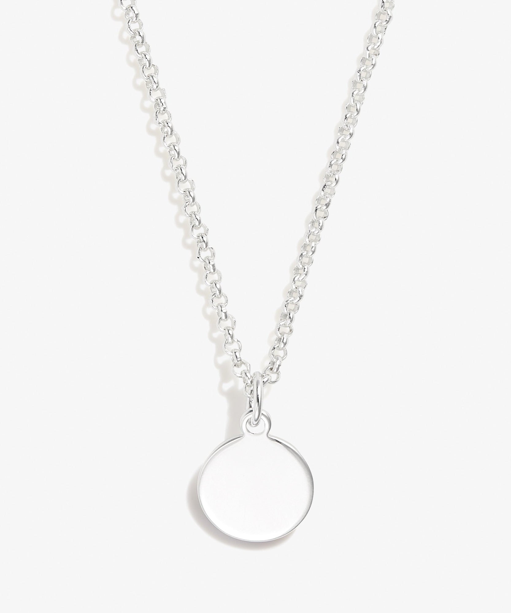 Small Circle Charm Necklace, 19''