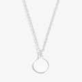 Small Circle Charm Necklace, 19''