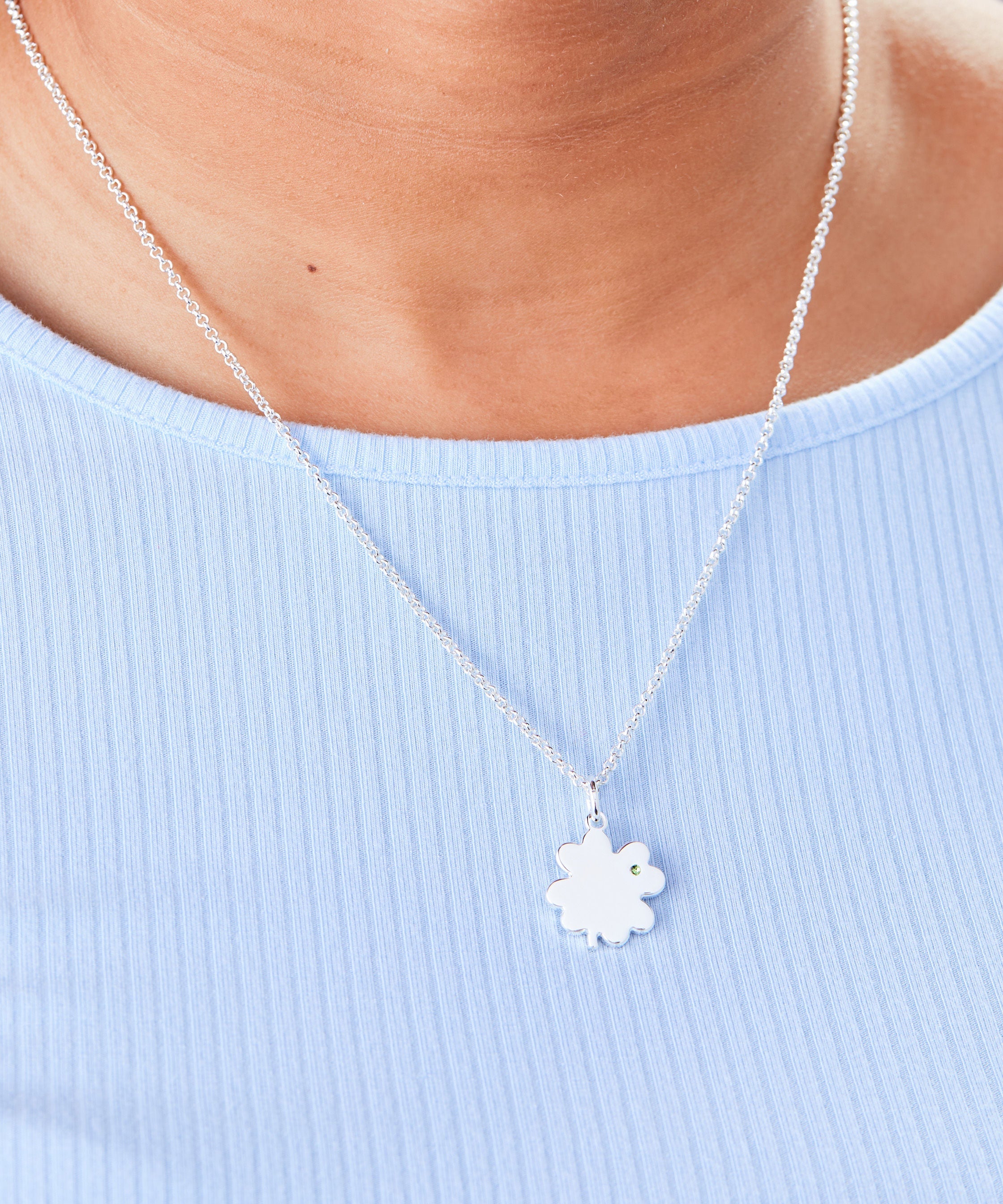 Four-Leaf Clover Necklace, 21"